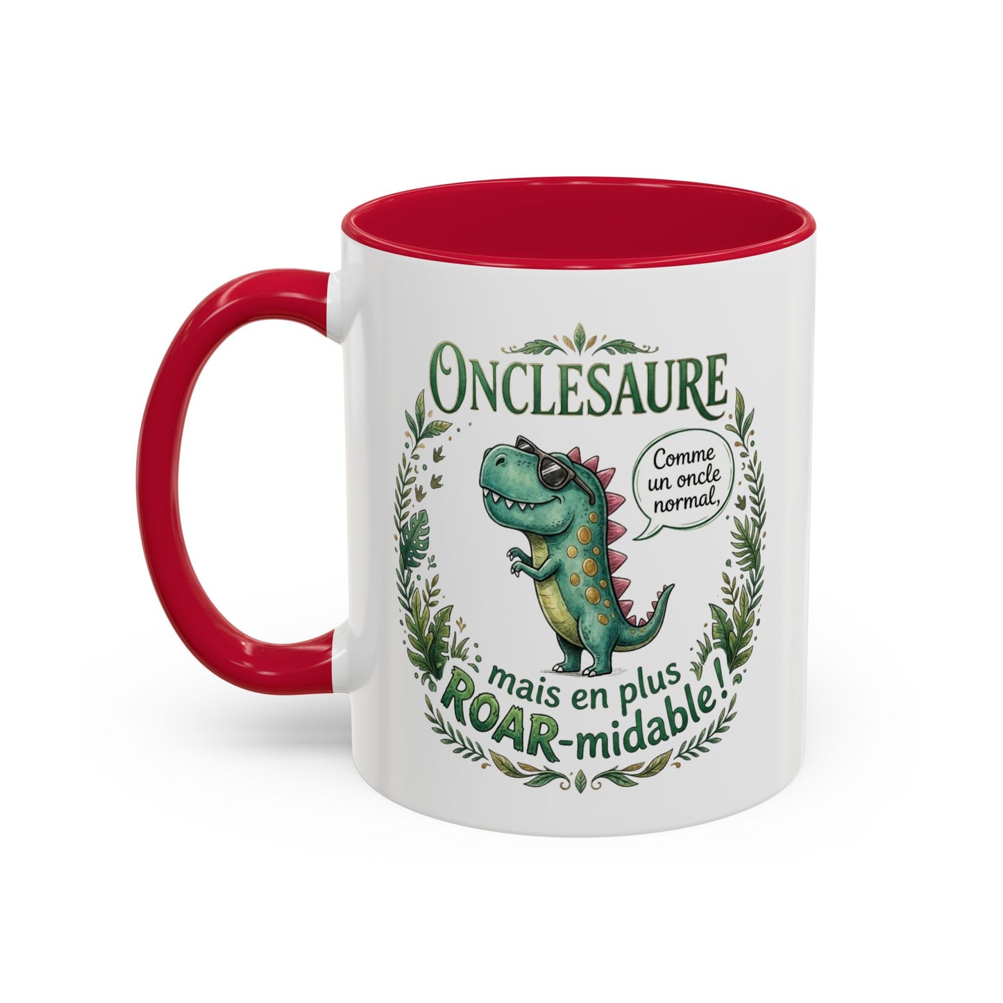 Tasse Oncle Dinosaure 325ml – Mug Céramique Humour Tonton Cadeau Original Famille Dinosaure