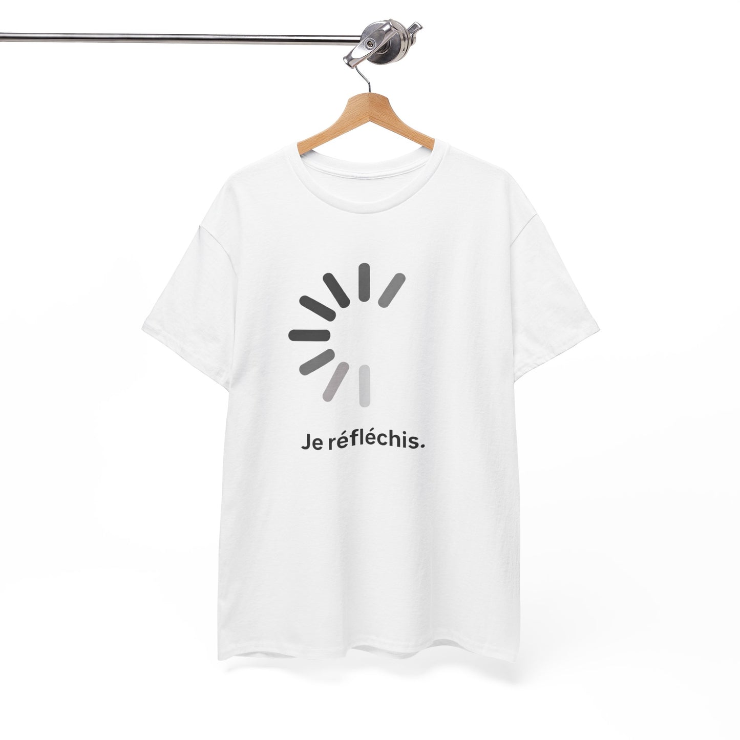 T-Shirt "Je Réfléchis" – Design Icône Chargement – Tee-Shirt Humour Geek Minimaliste