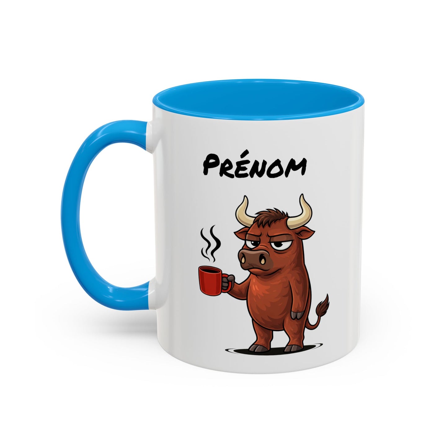 Mug Taureau Personnalisable 325ml – Tasse Café Humour Animal Signe Astrologique Taureau Drôle