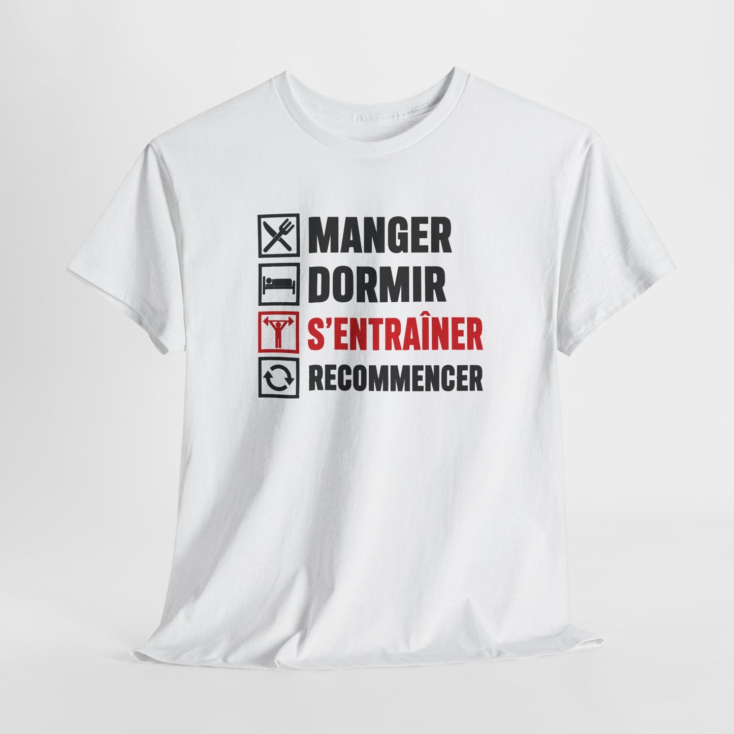 T-Shirt Musculation Homme et Femme – Fitness Sport Entraînement – Salle de Muscu Haltères – Cadeau Sportif