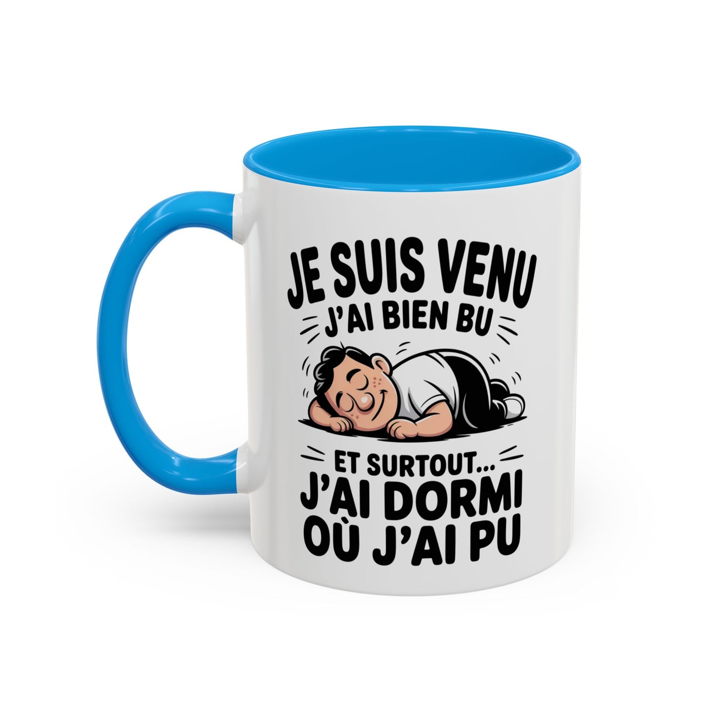 Mug Citation Humoristique – Tasse Humour Dormir Fainéant Fun – Cadeau Original Drôle – Céramique 325ml Noir Bleu Rouge