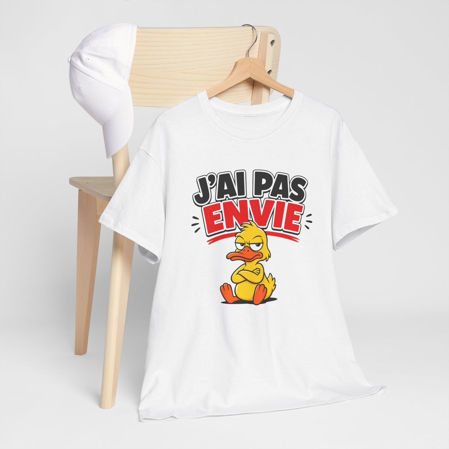 T-Shirt Humour Canard – J’ai Pas Envie – Tee Shirt Drôle Adulte Mauvaise Humeur Idée Cadeau