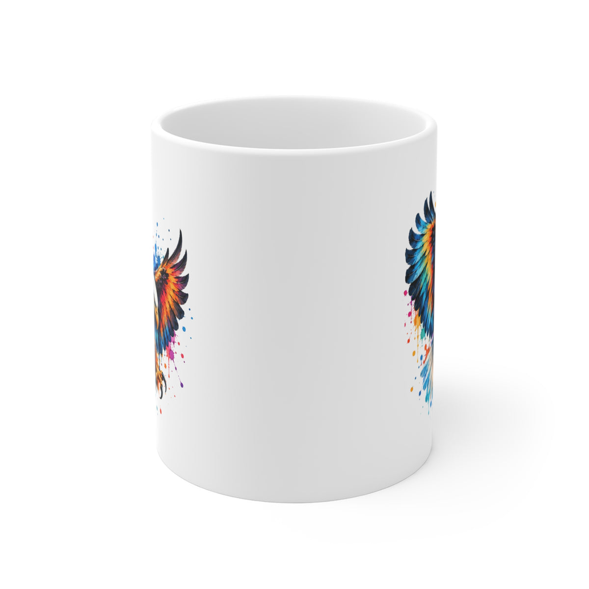 Mug Aigle Coloré – Tasse Aigle Majestueux en Vol Style Aquarelle – Cadeau Original Amoureux des Aigles et Animaux Sauvages
