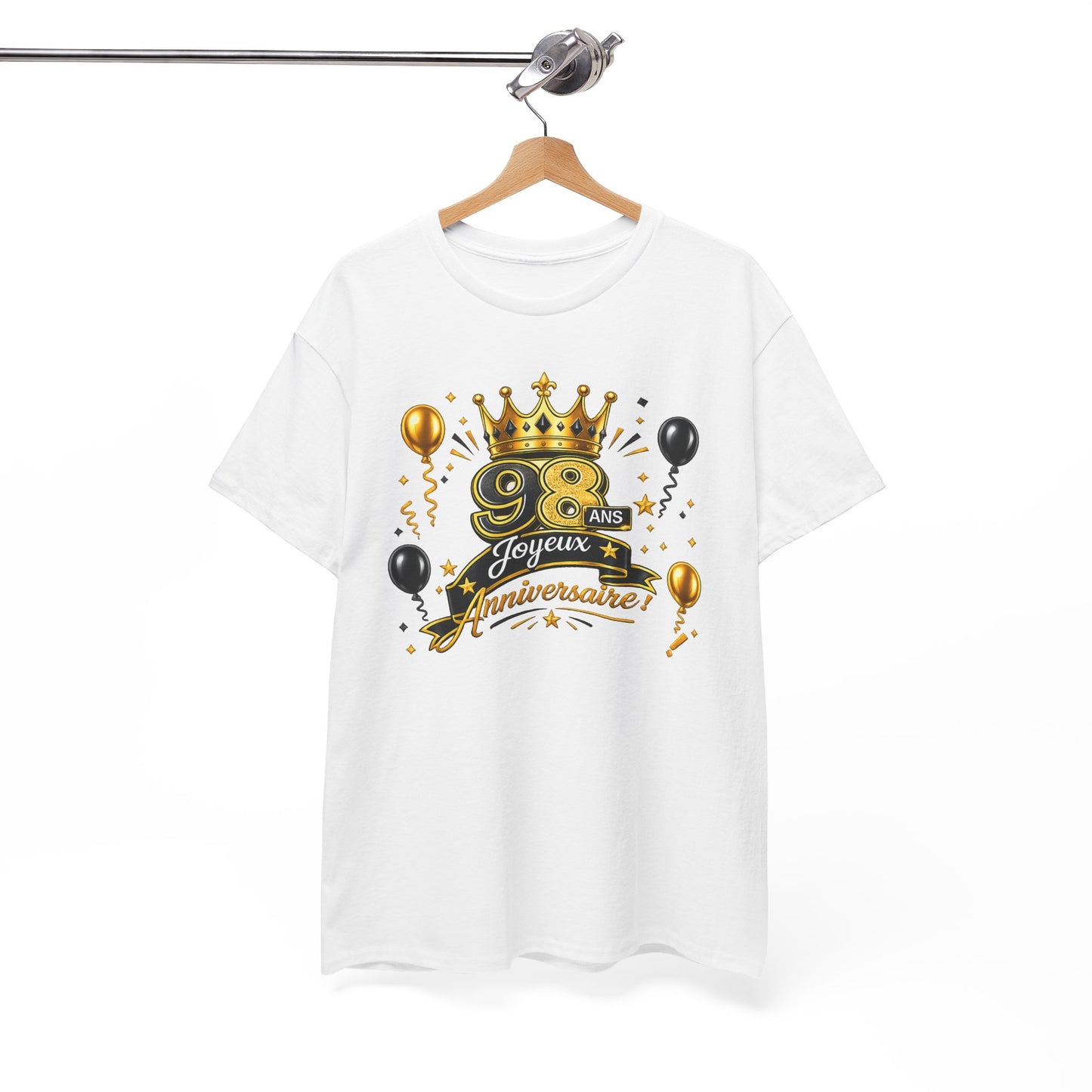 Tee Shirt Anniversaire 98 Ans Homme et Femme – Joyeux Anniversaire – Cadeau 98 Ans