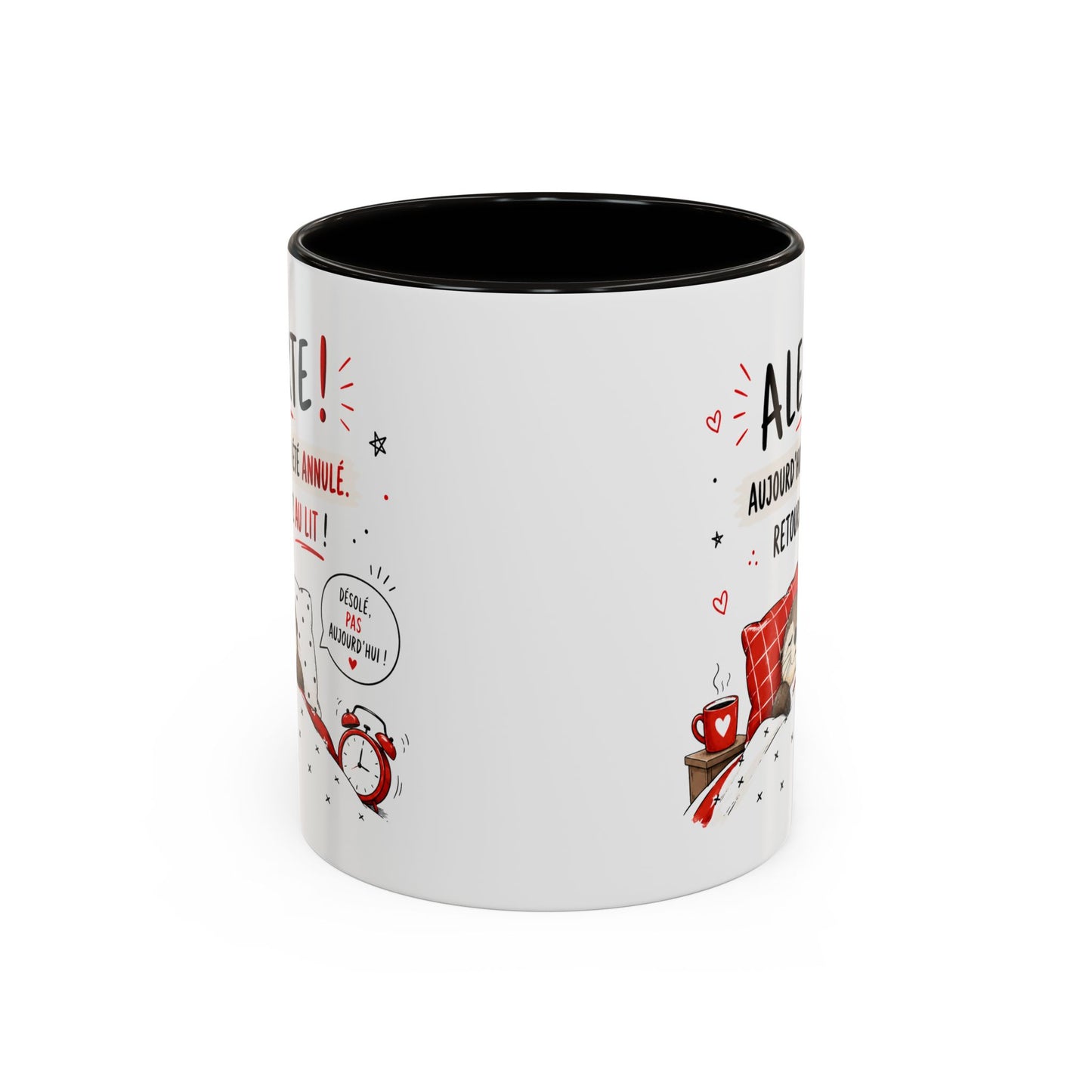 Tasse Alerte Aujourd’hui a Été Annulé – Mug Loutre Endormie Humour – Cadeau Homme Femme 325ml