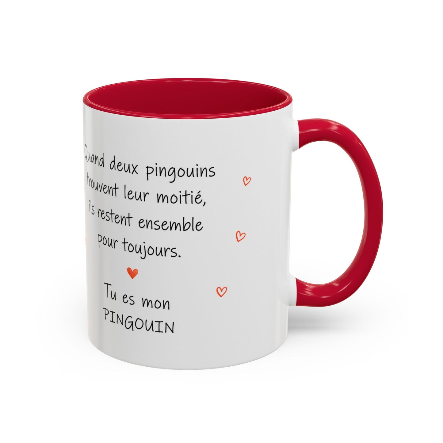 Tasse Tu Es Mon Pingouin – Mug Couple Amoureux Pingouins – Cadeau Saint-Valentin Homme Femme 325ml