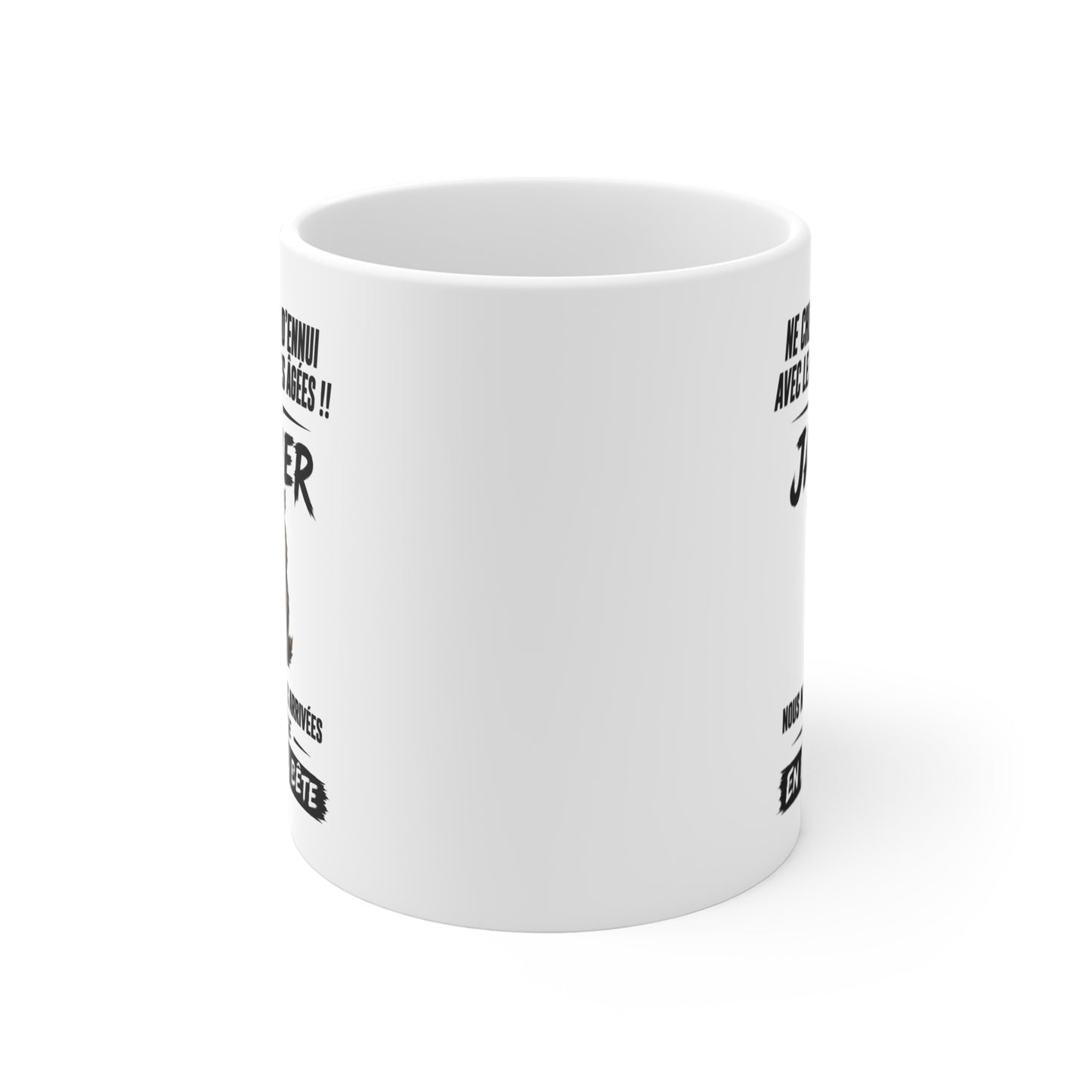 Tasse Retraite Janvier Humour – Mug Personne Âgée Chouette Drôle – Cadeau Retraité 325ml