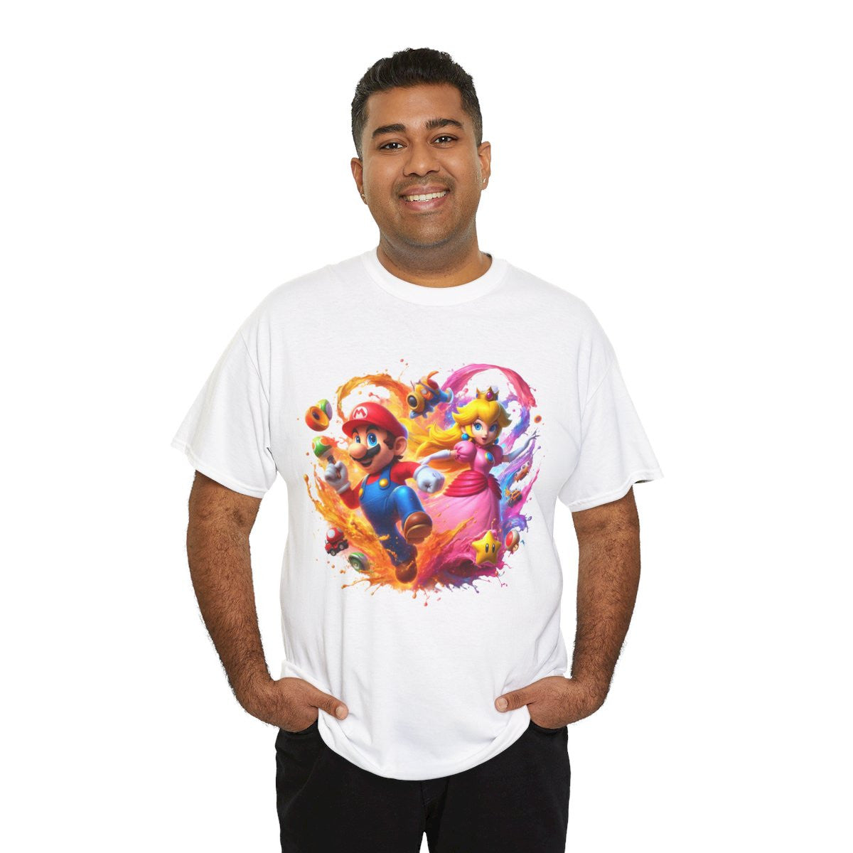 Tee shirt Unisex Mario&Peach Homme/Femme