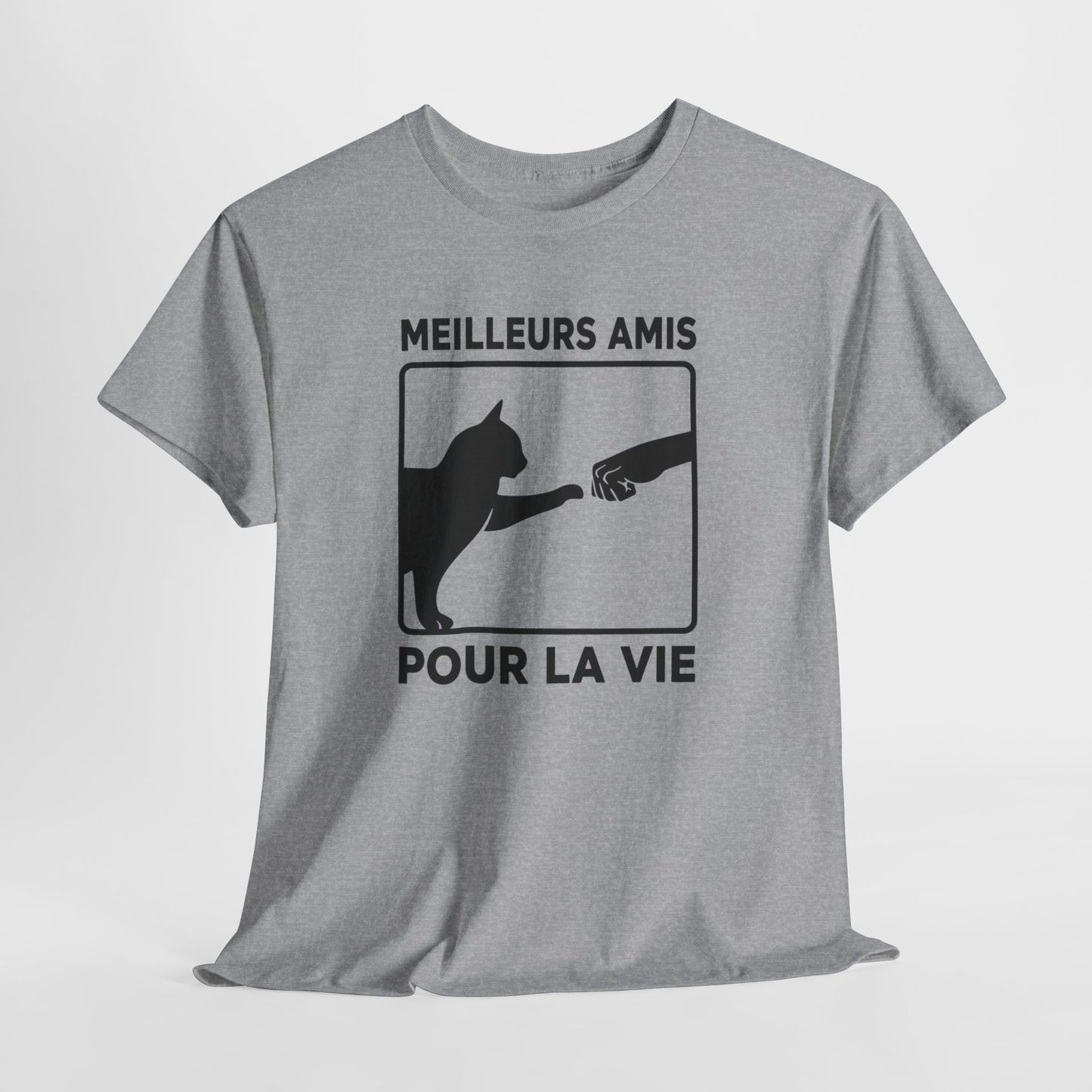 Tee Shirt Chat Homme Femme – Amitié Homme Chat – Idée Cadeau Amoureux des Chats Propriétaire de Félin