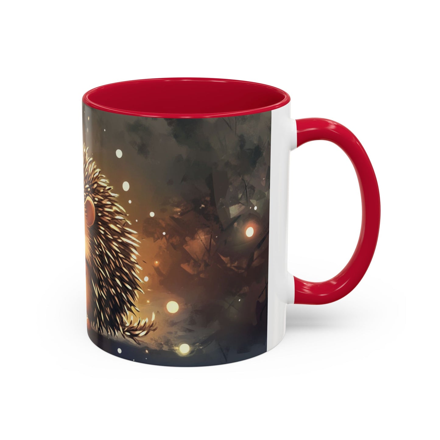 Mug Hérisson Kawaii – Tasse Hérisson Mignon avec Pomme Lumineuse – Cadeau Animal Cute 325ml