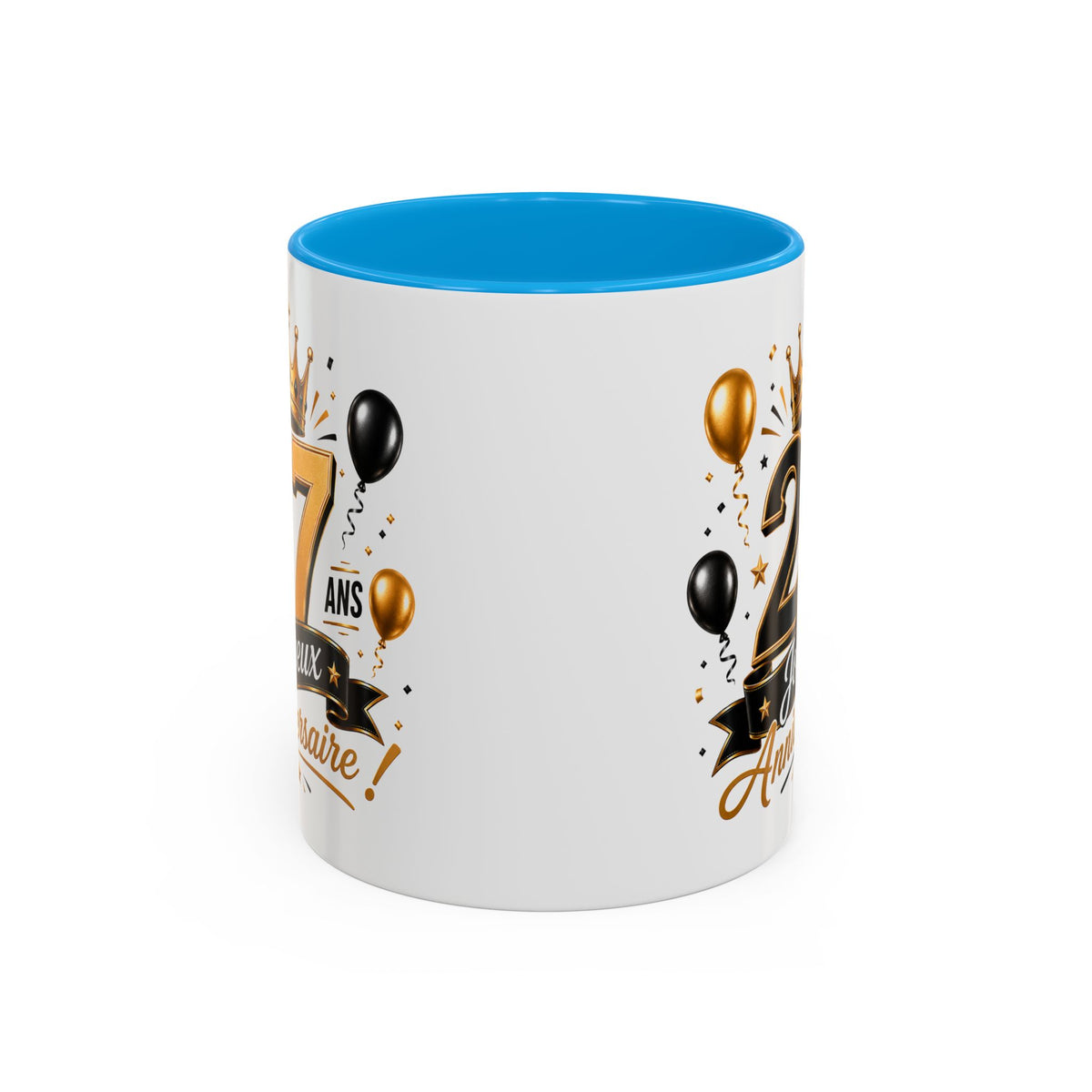 Mug Joyeux 27 Ans – Tasse Anniversaire 27 Ans – Cadeau Original pour Femme Homme – Idée Cadeau 27e Anniversaire Noir Bleu Rouge