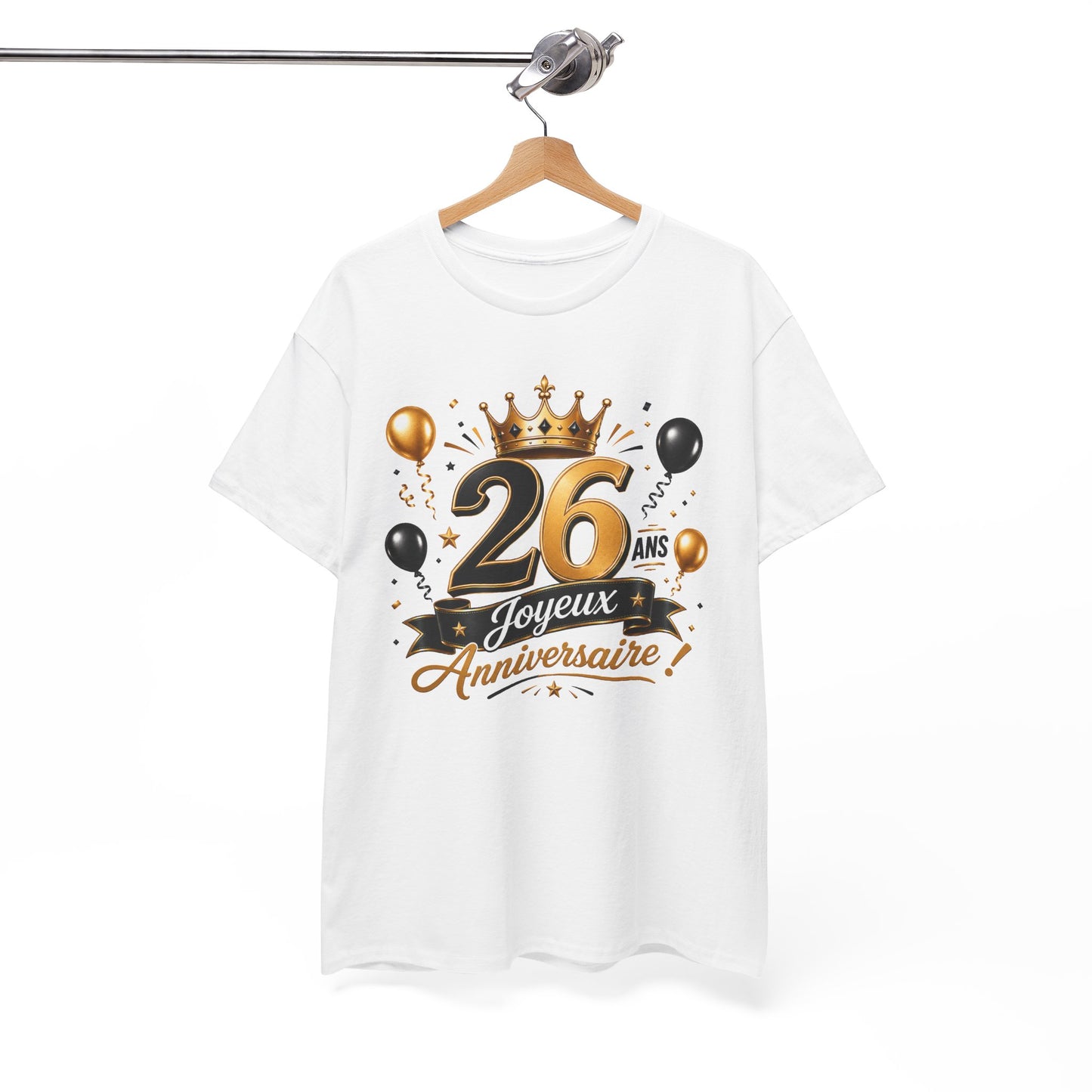 Tee Shirt Anniversaire 26 Ans Homme et Femme Joyeux Anniversaire Cadeau 26 Ans Idée Cadeau Adulte