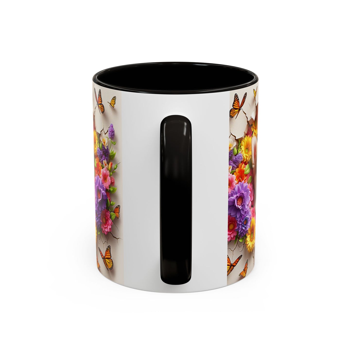 Mug Chihuahua Kawaii – Tasse Petit Chien avec Fleurs Colorées et Papillons – Cadeau Amoureux des Chiens 325ml