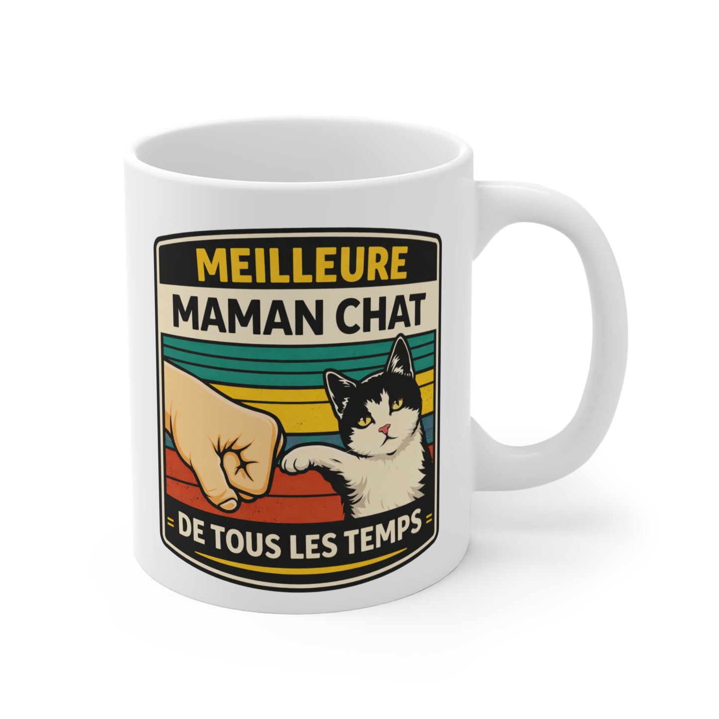 Mug Maman Chat – Meilleure Maman Chat de Tous Les Temps – Tasse Cadeau Femme Amoureuse des Chats