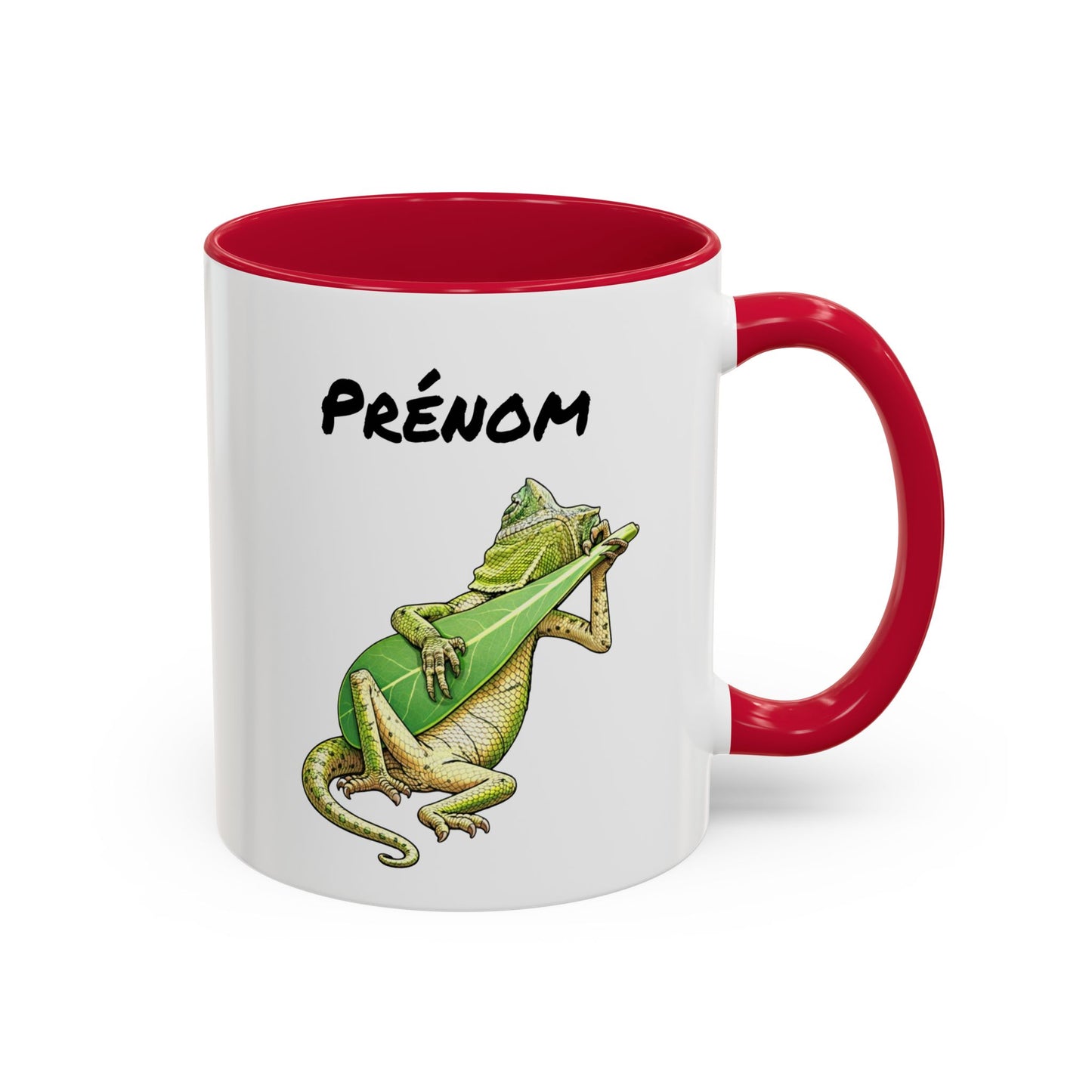 Tasse Iguane Guitare Personnalisable 325ml – Mug Céramique Animal Musicien Tropical Prénom Cadeau Original