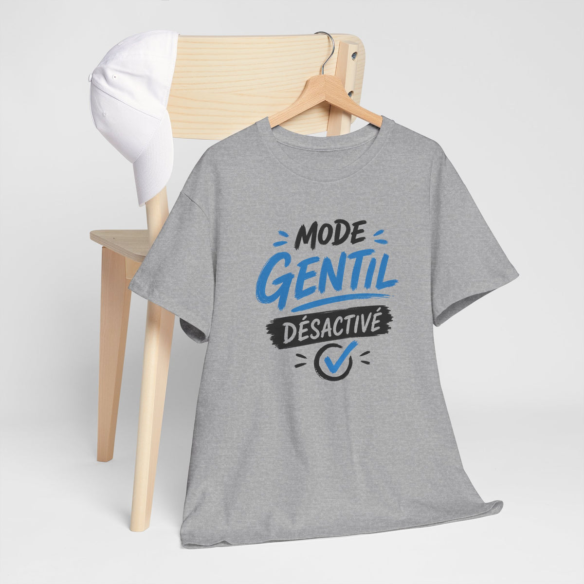 Tee Shirt Homme Mode Gentil Désactivé – T-Shirt Humour Homme Original – Idée Cadeau Homme