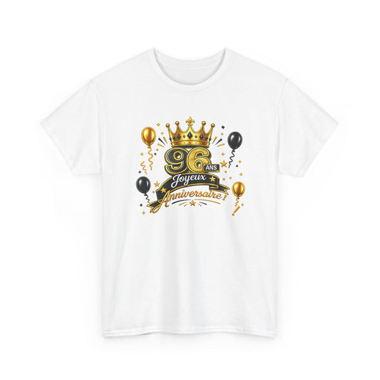 Tee Shirt Anniversaire 96 Ans Homme et Femme – Joyeux Anniversaire – Cadeau 96 Ans