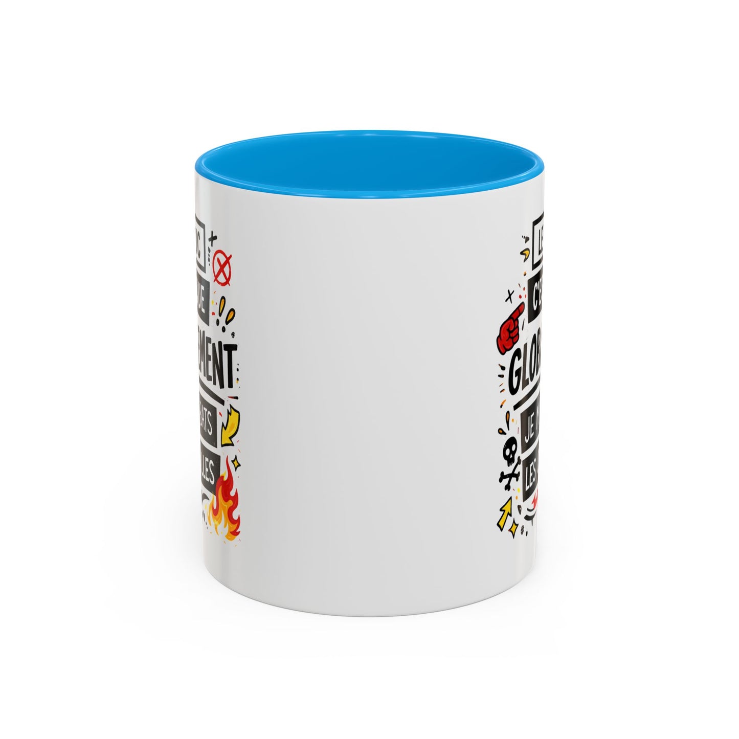 Mug Citation Humour Provocateur – Tasse Phrase Drôle Décalée – Cadeau Original Fun – Céramique 325ml Noir Bleu Rouge