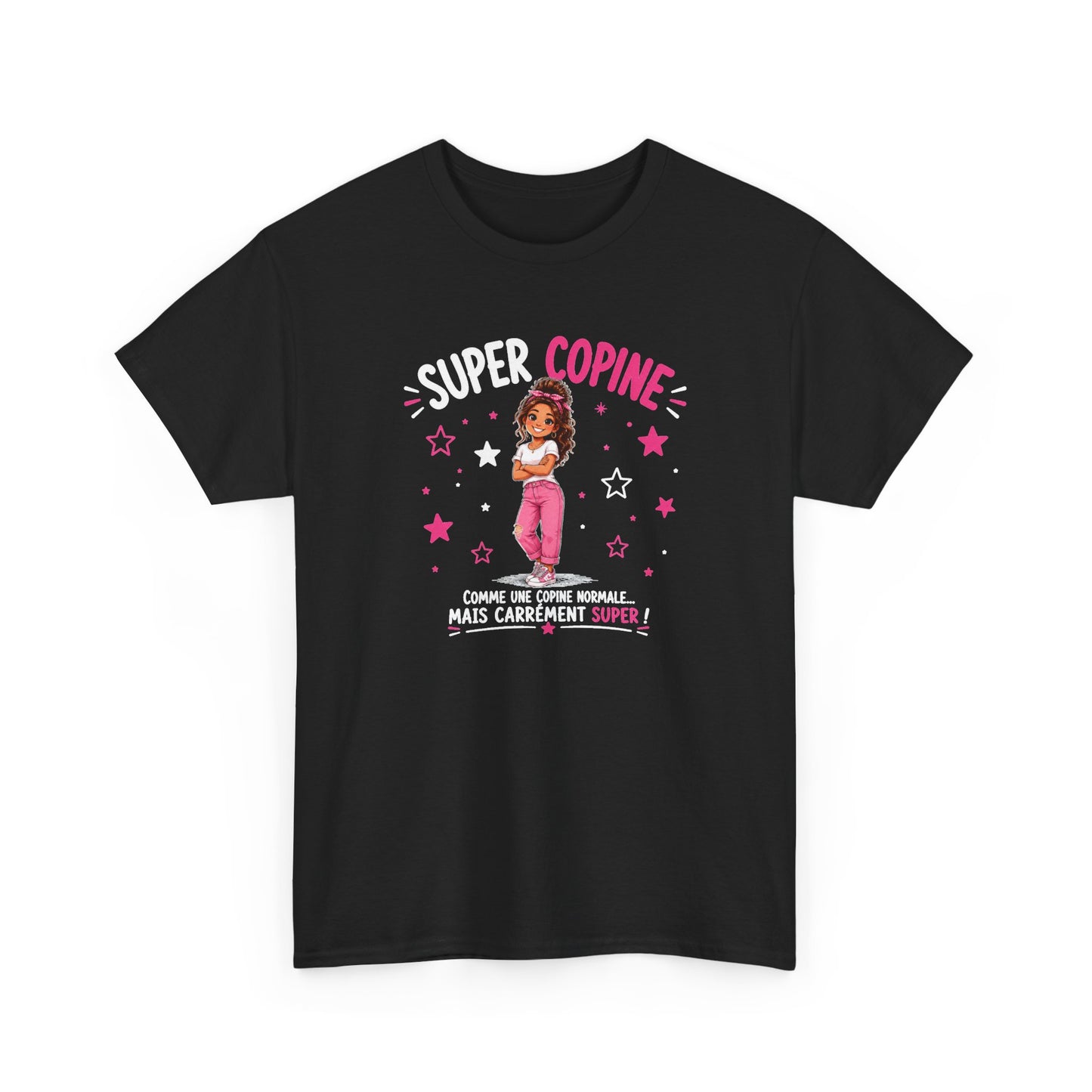 Tee Shirt Super Copine Femme – Comme une Copine Normale Mais Carrément Super – T-Shirt Humour Cadeau Amitié Amie