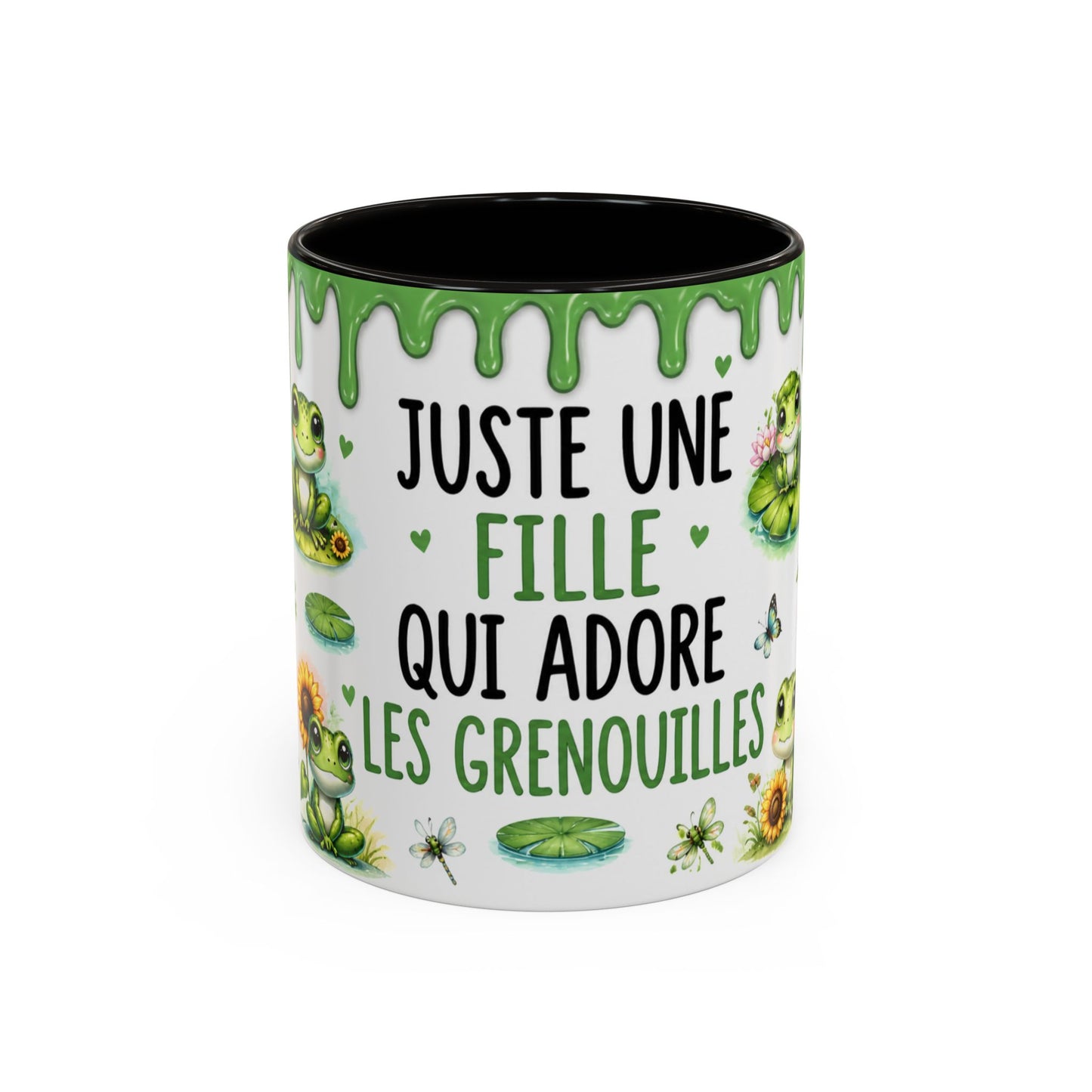 Tasse Humour Grenouille – Mug Juste Une Fille Qui Adore Les Grenouilles – Design Kawaii et Nature – Céramique 325ml