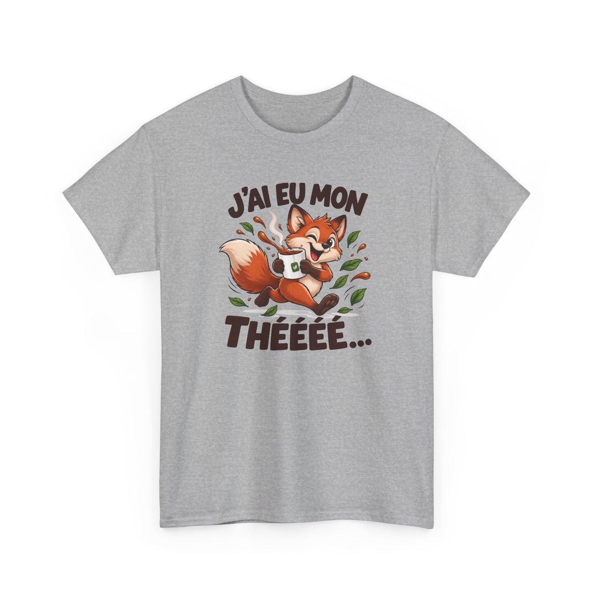 Tee Shirt Thé Homme Femme – J’ai Eu Mon Thé – T-Shirt Humour Renard Amoureux du Thé Cadeau Original