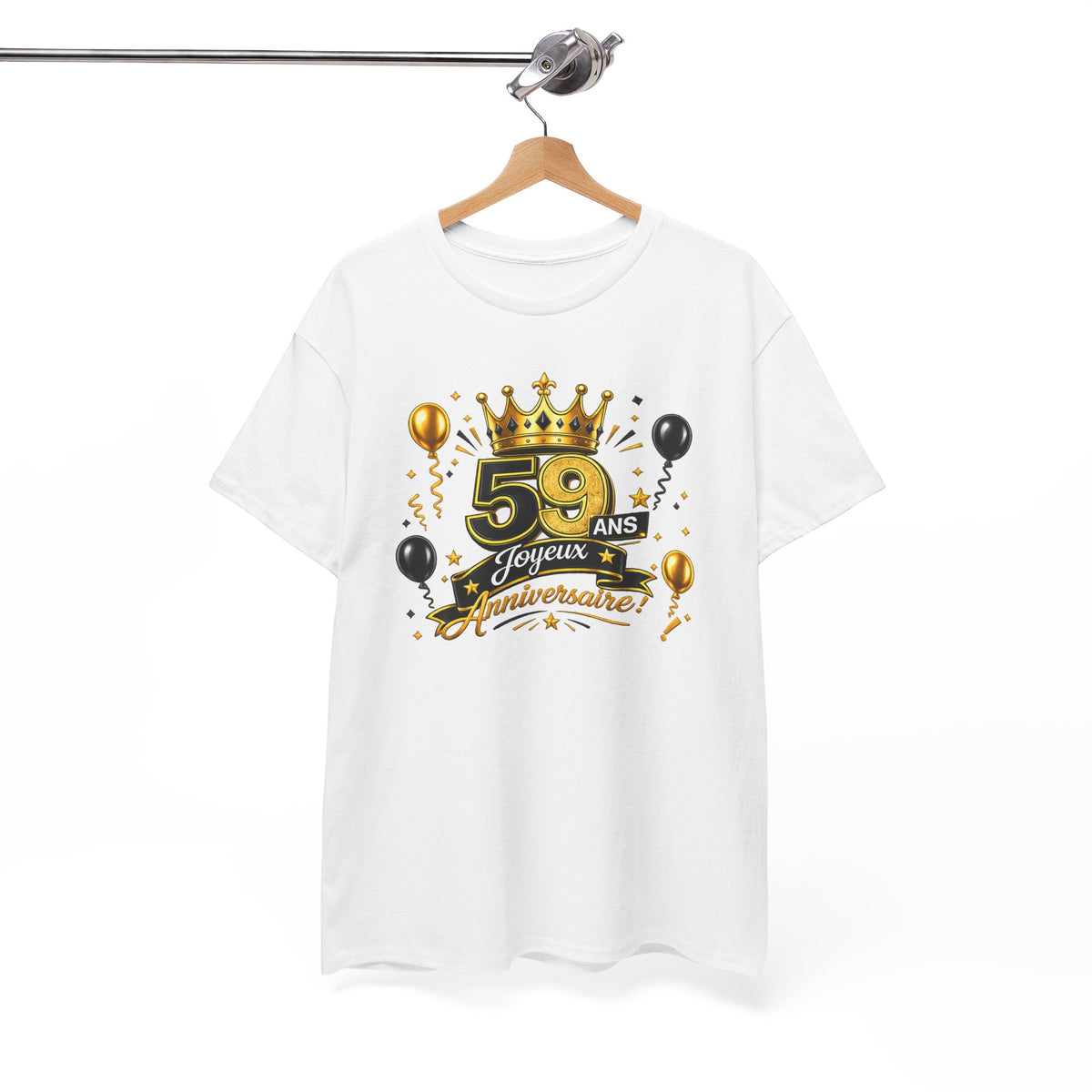Tee Shirt Anniversaire 59 Ans Homme et Femme – Joyeux Anniversaire – Cadeau 59 Ans