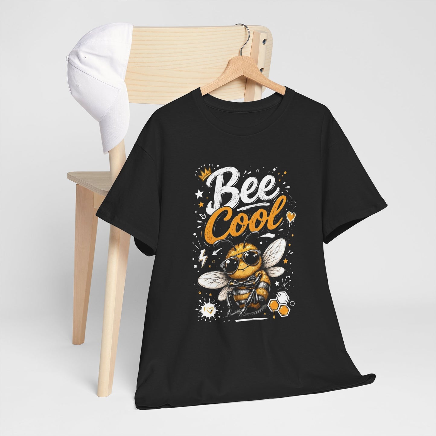 Tee Shirt Bee Cool Abeille Humour – T-Shirt Animal Mignon avec Lunettes – Cadeau Homme Femme Amateur d’Abeilles