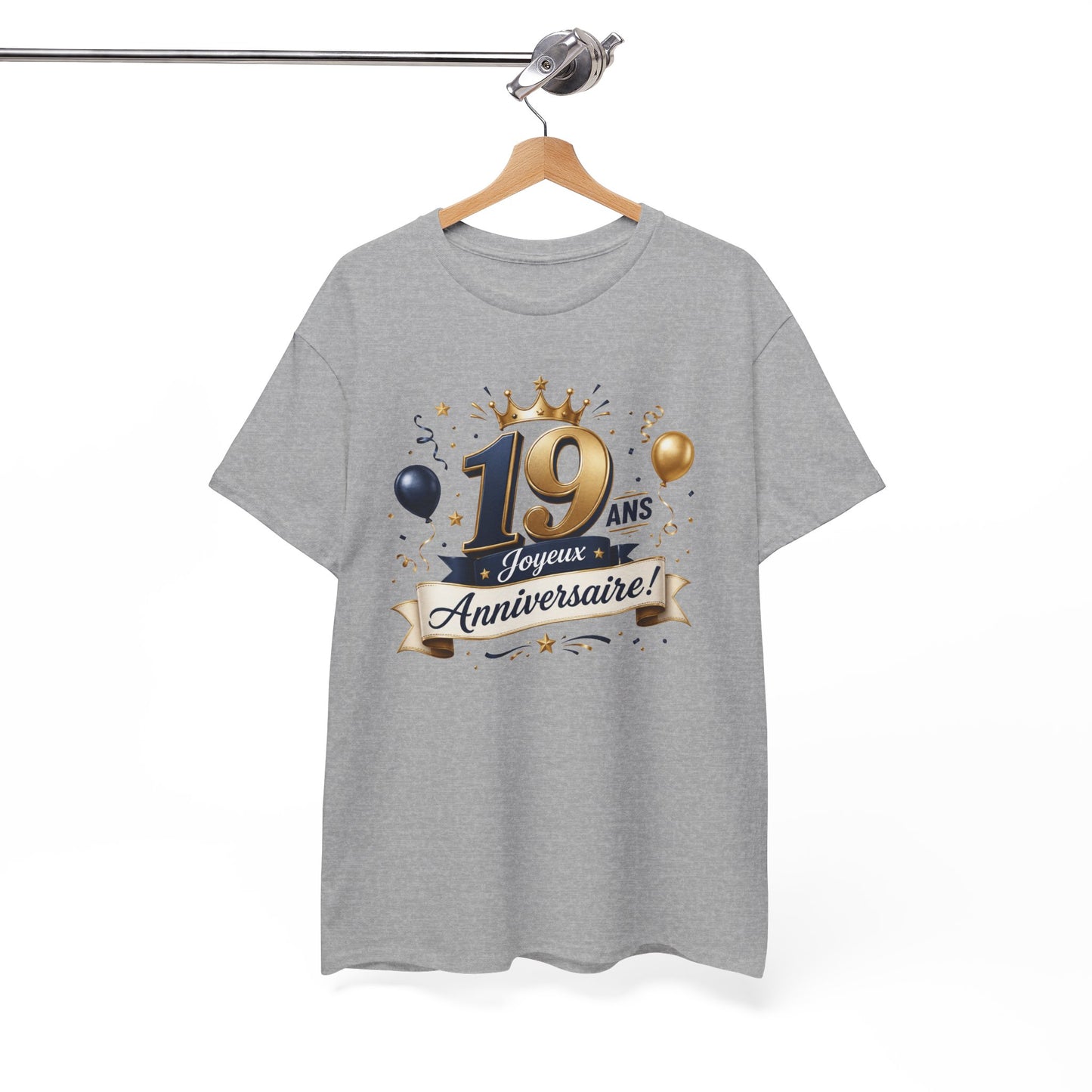 Tee Shirt Anniversaire 19 Ans Homme et Femme Joyeux Anniversaire Cadeau 19 Ans Idée Cadeau Adulte