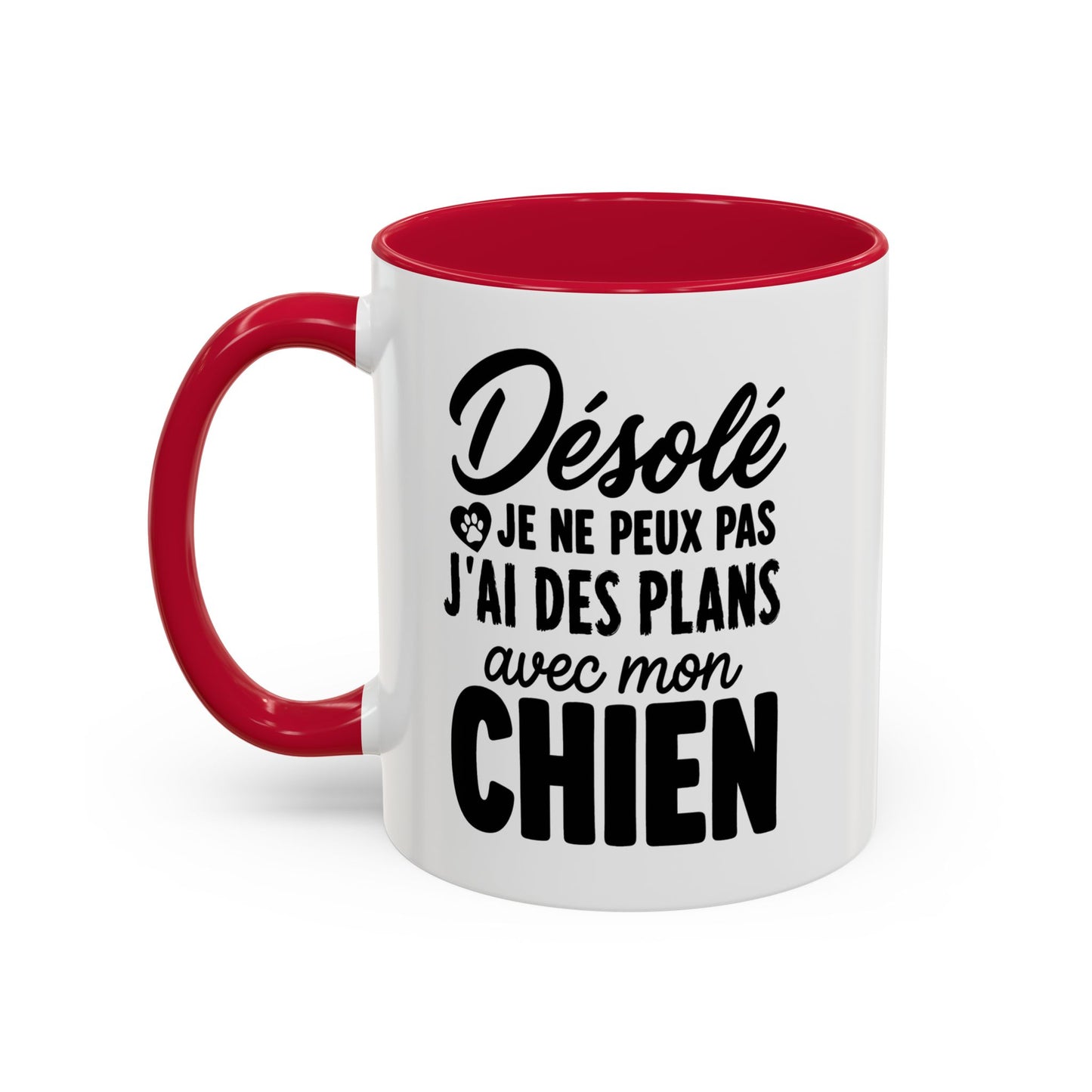 Mug Chien Homme et Femme – Tasse Humour pour Maître et Maîtresse – Cadeau Amoureux des Chiens – Idée Cadeau Propriétaire de Chien et Passionné d’Animaux – 325 ml Noir Bleu Rouge