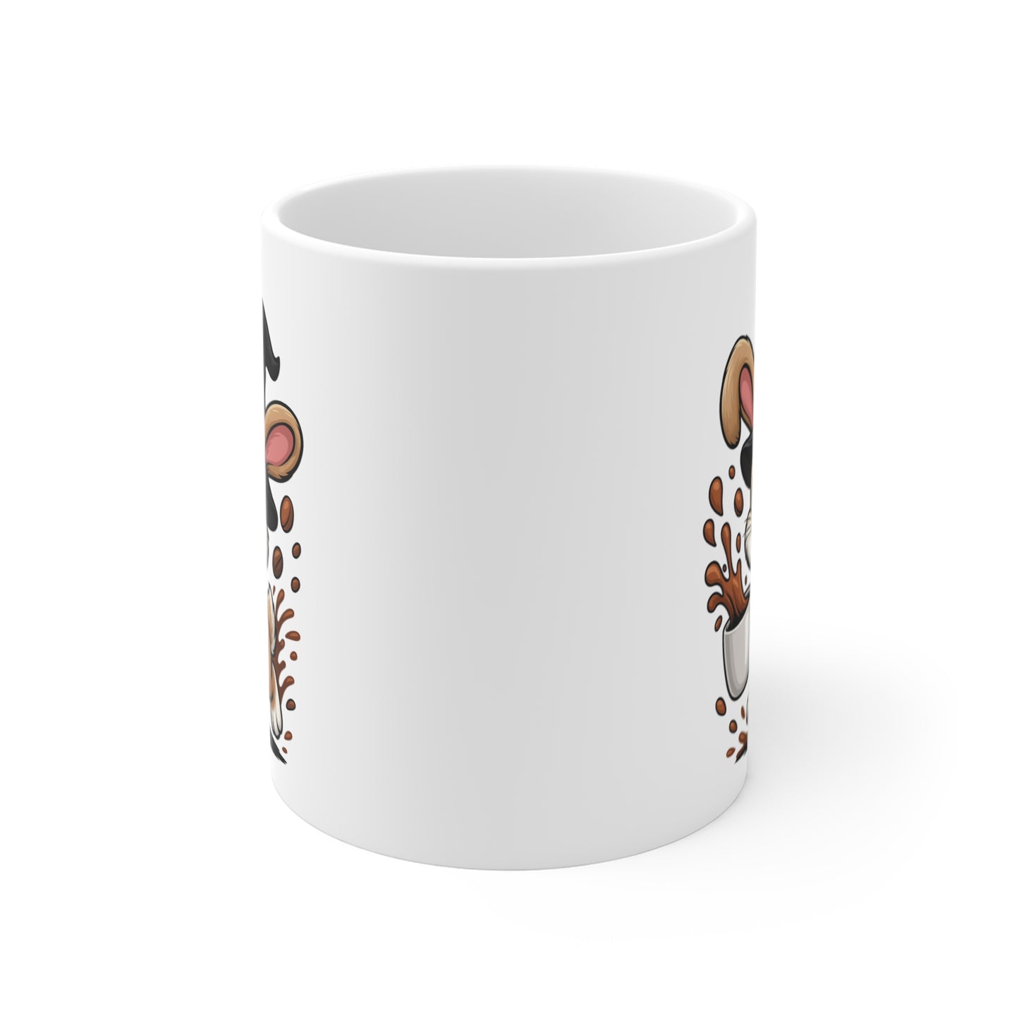Mug Céramique Lapin Sorcier Café – Tasse Halloween Animaux Mignonne 325ml – Cadeau Original Thé Chocolat