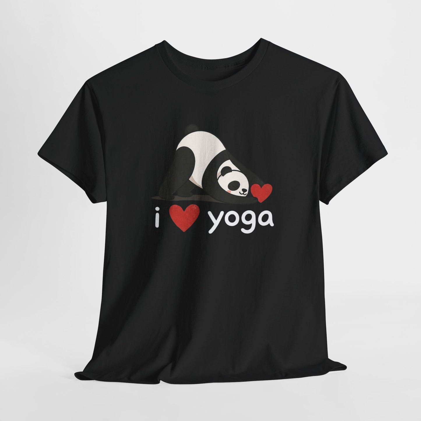 T-Shirt Yoga Panda Homme Femme – I Love Yoga – Tee Shirt Panda Kawaii Méditation Relaxation