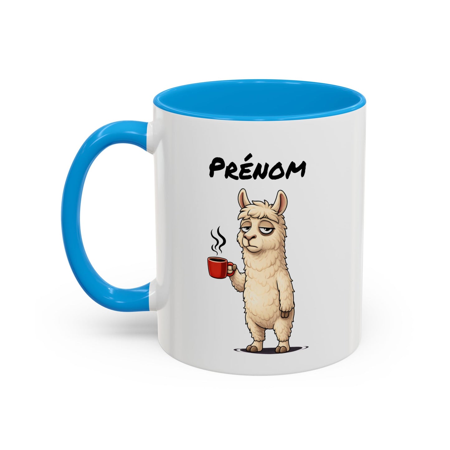 Tasse Lama avec Café – Mug Animal Drôle Fatigue – Illustration Lama Cartoon 325ml