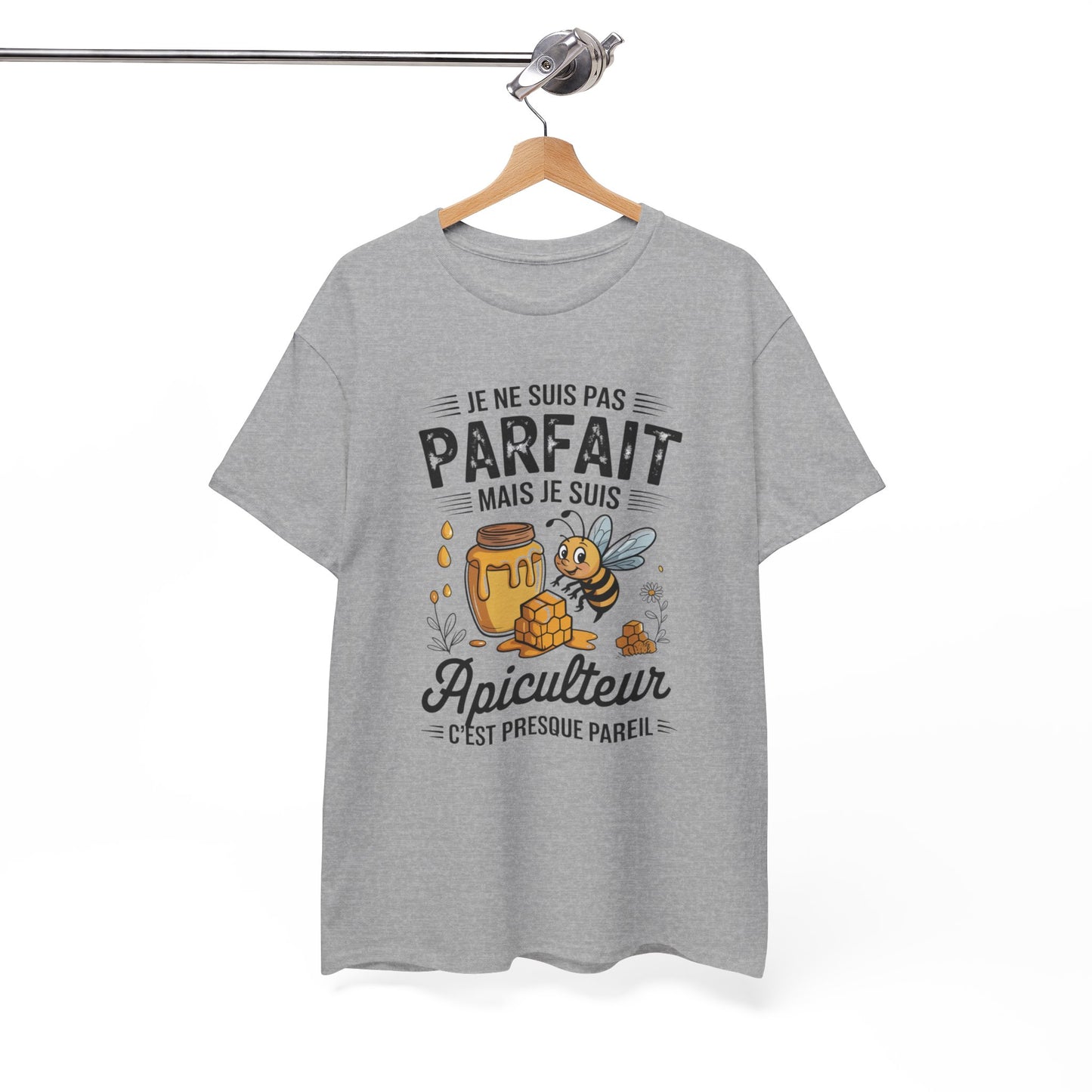 Tee Shirt Je Ne Suis Pas Parfait Mais Je Suis Apiculteur – T-Shirt Humour Abeille Miel – Cadeau Homme Femme Apiculture