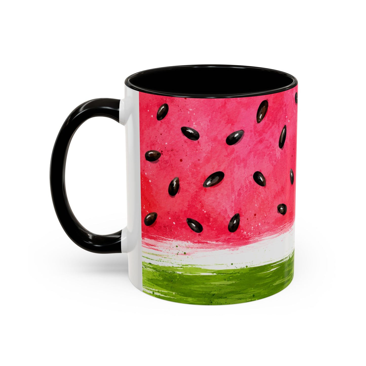 Tasse Pastèque Aquarelle – Mug Fruit Rouge et Vert – Cadeau Été Gourmand Homme Femme 325ml