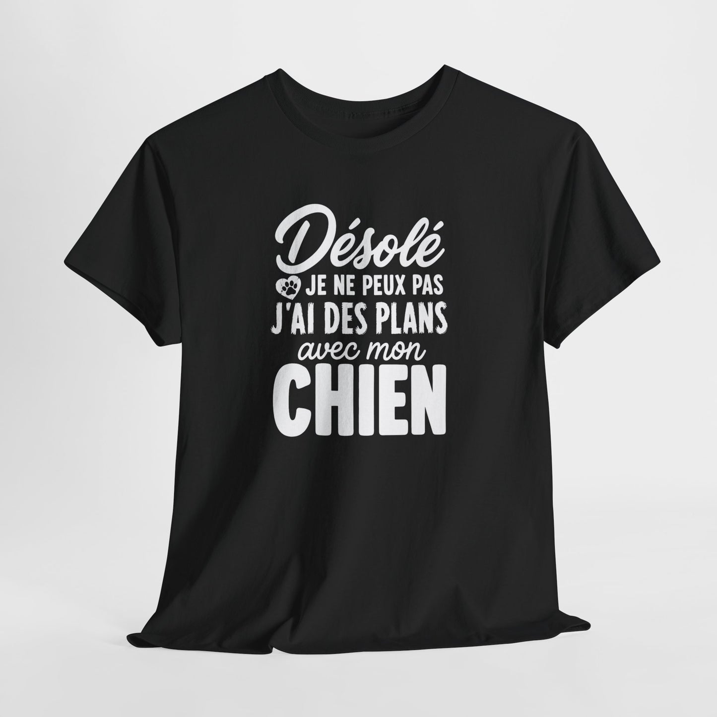 T-Shirt Chien Homme et Femme – Cadeau Amoureux des Chiens – Humour Propriétaire Maître Maîtresse – Passion Animaux Compagnon Canin