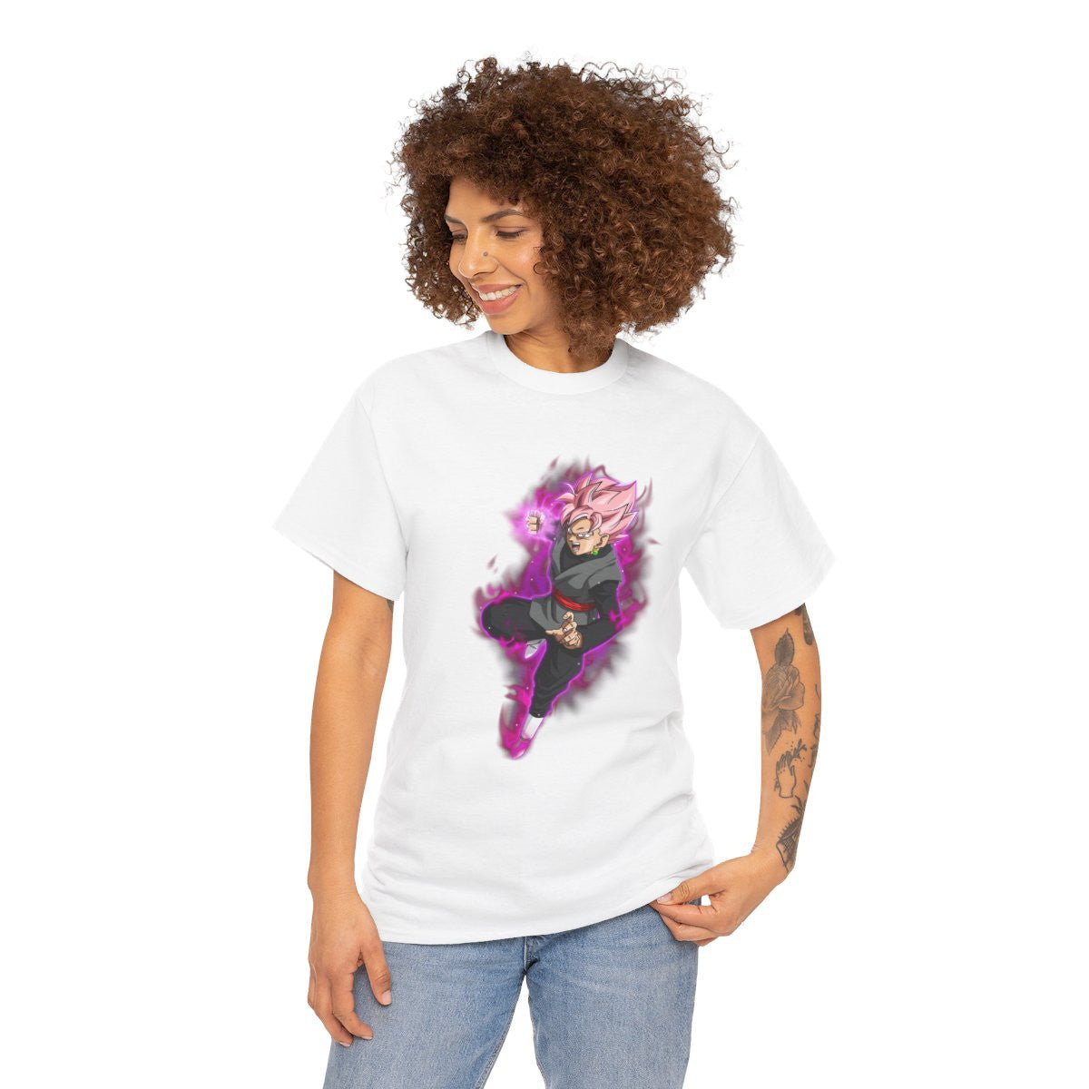 Tee shirt Unisex Black Goku rosé Homme/Femme