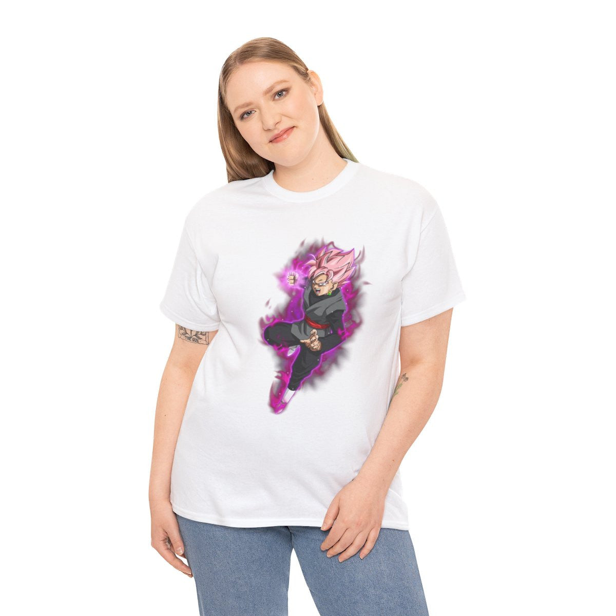 Tee shirt Unisex Black Goku rosé Homme/Femme