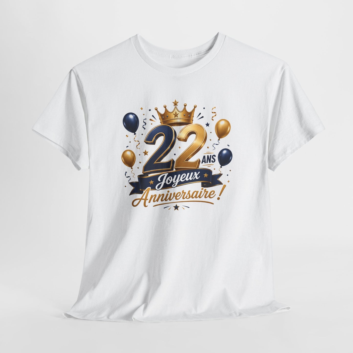 Tee Shirt Anniversaire 22 Ans Homme et Femme Joyeux Anniversaire Cadeau 22 Ans Idée Cadeau Adulte