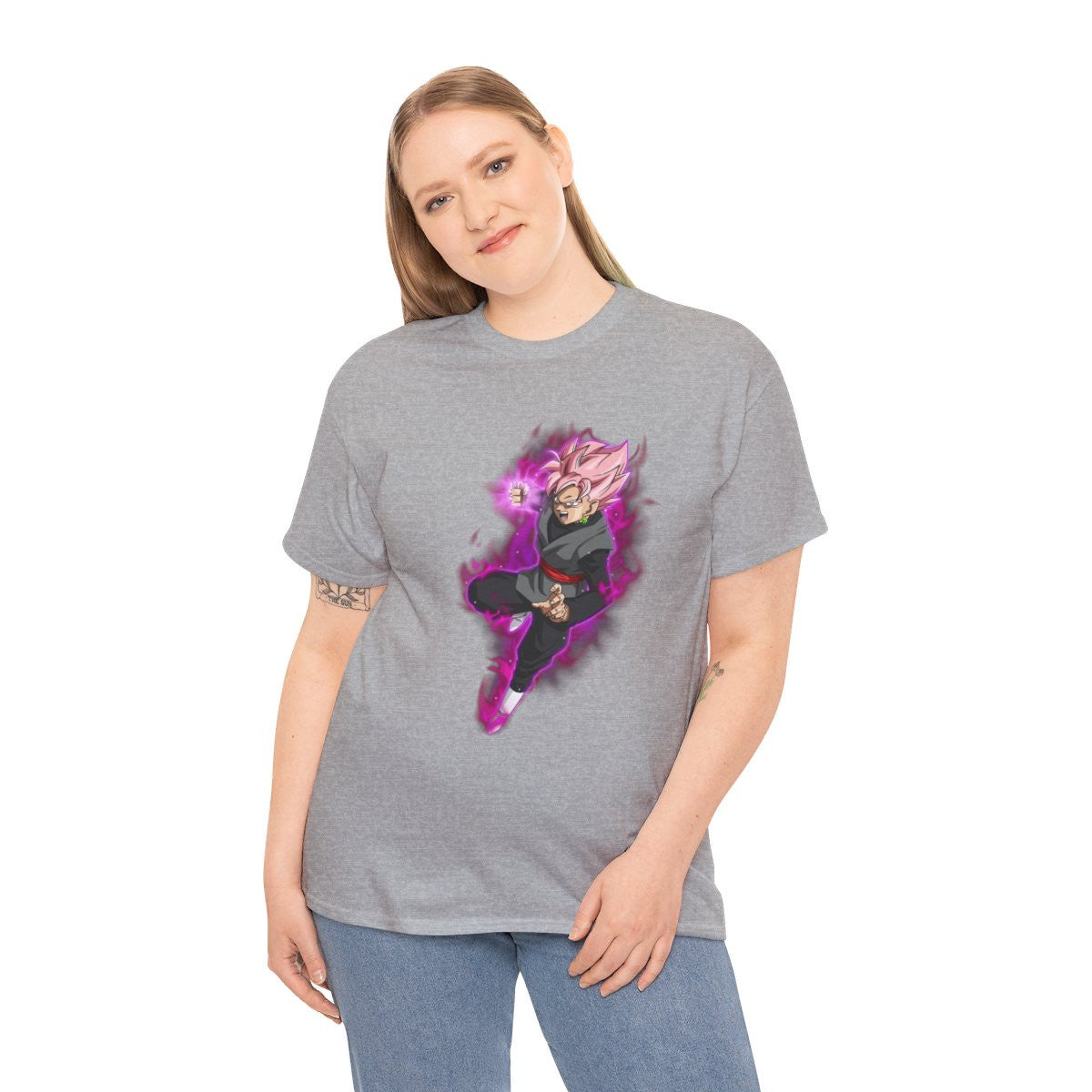 Tee shirt Unisex Black Goku rosé Homme/Femme