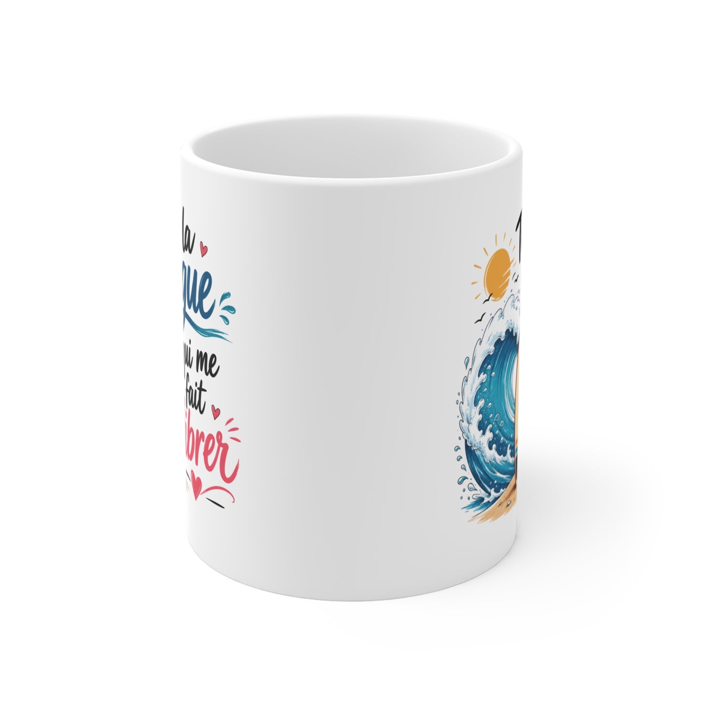 Tasse Tu Es La Vague Qui Me Fait Vibrer – Mug Surf Amour Océan Romantique – Cadeau Couple Original 325ml
