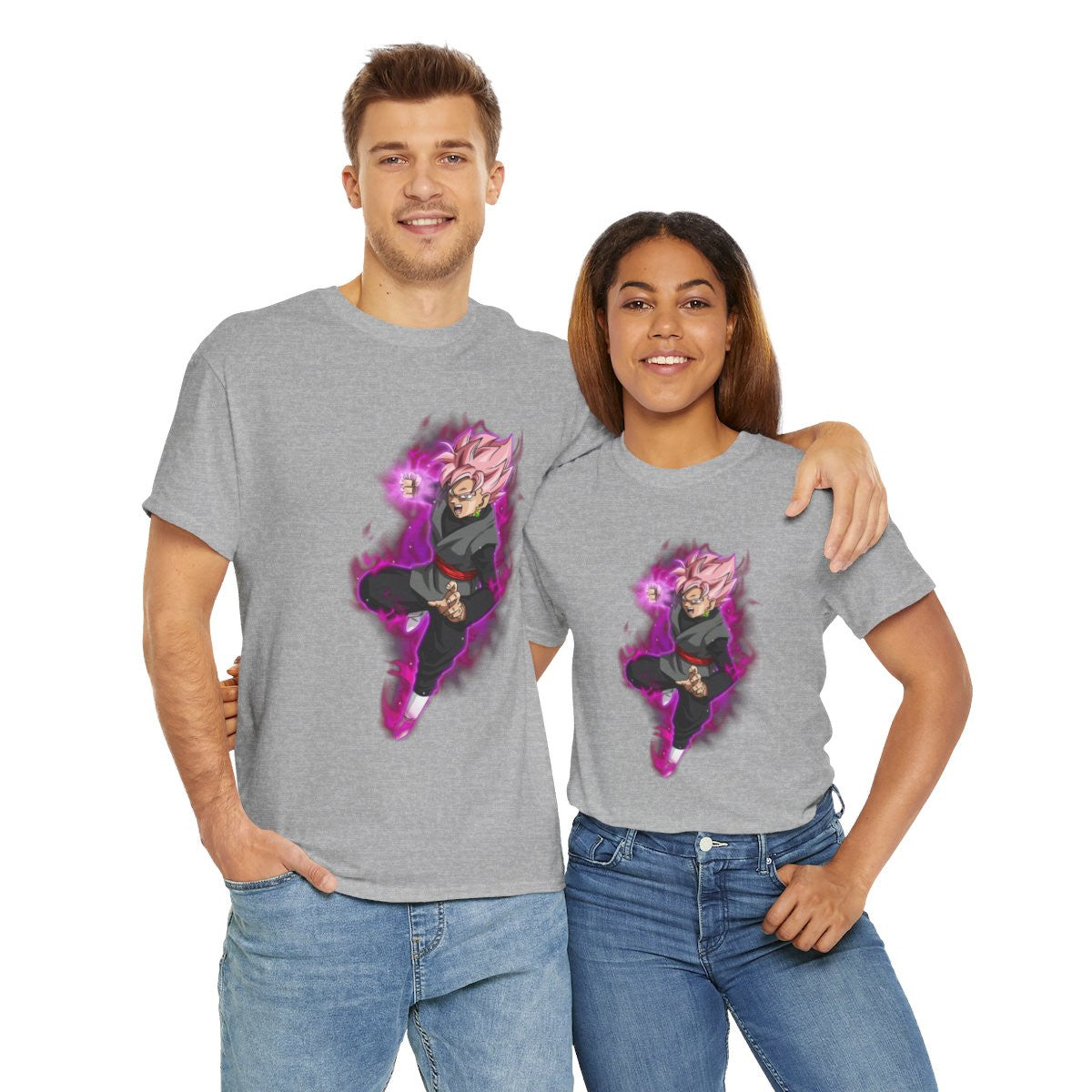 Tee shirt Unisex Black Goku rosé Homme/Femme