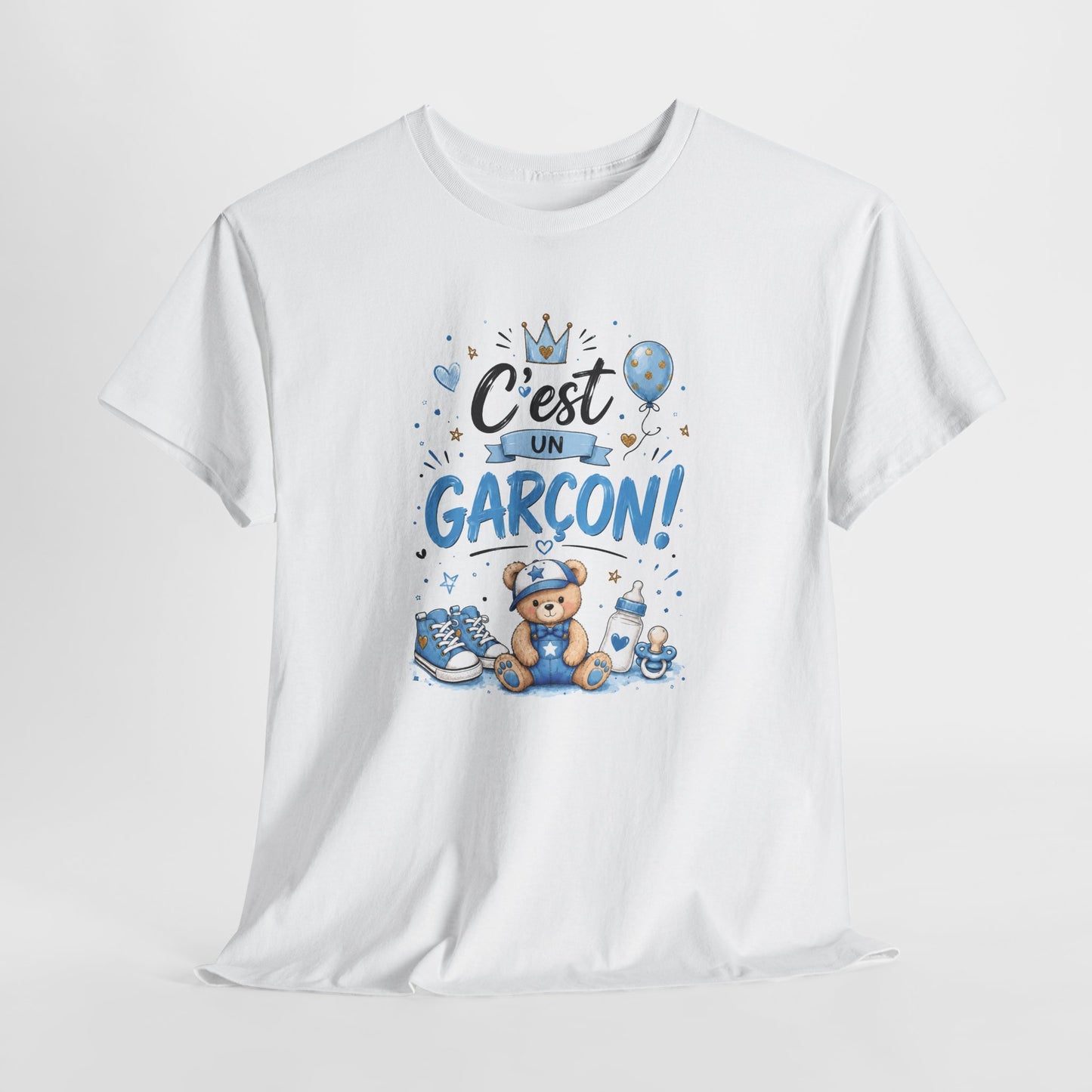 Tee Shirt Annonce Grossesse Homme et Femme Révélation Sexe Enfant C'est Un Garçon Future Maman Futur Papa Cadeau