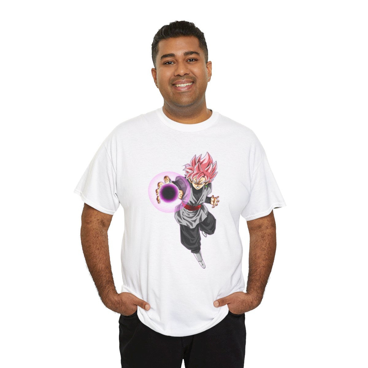Tee shirt Black Goku rosé Unisex Homme/Femme