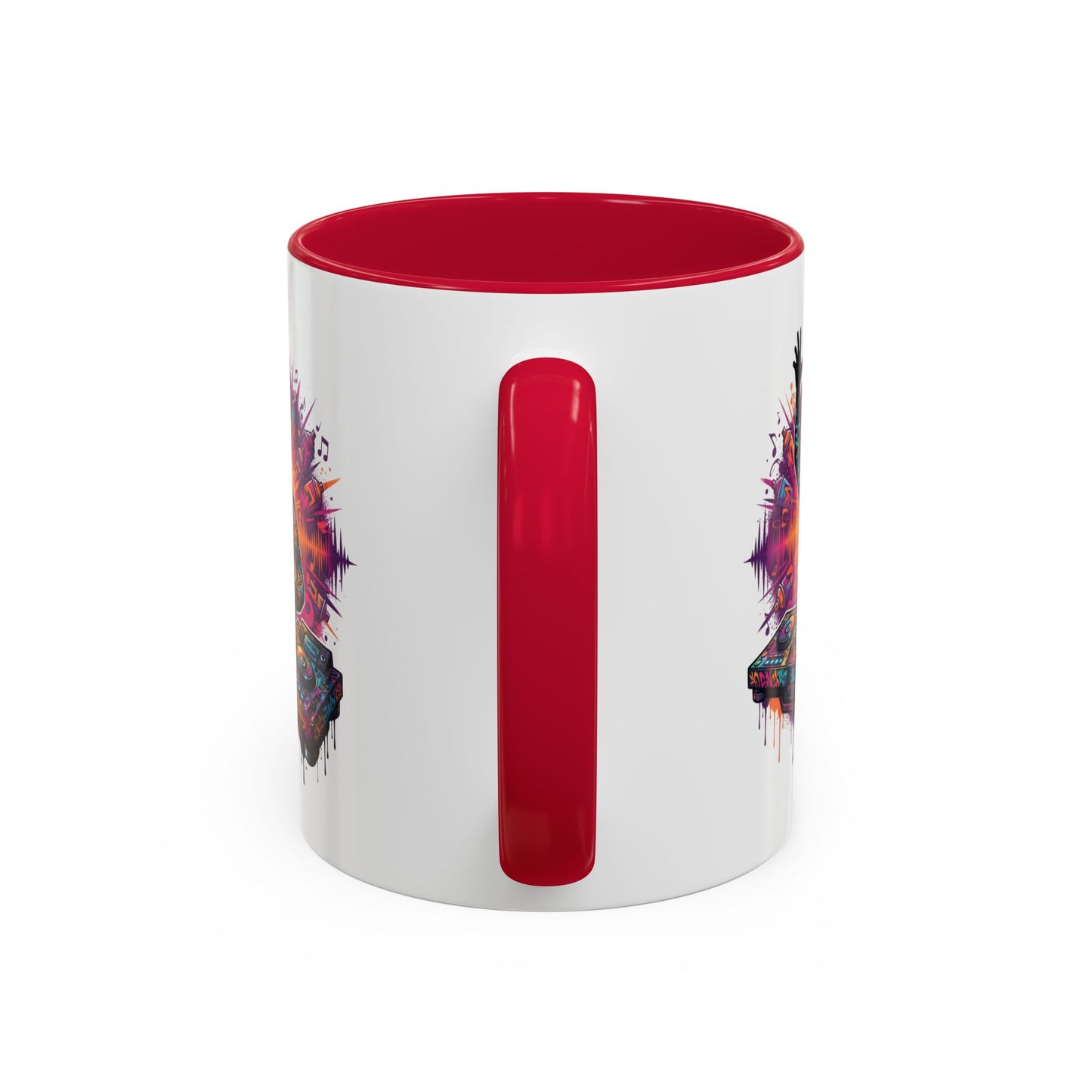 Tasse DJ Musique Électro Graffiti – Mug DJ Coloré Homme Femme – Cadeau Passionné de Mixage Festival Clubbing EDM 325 ml