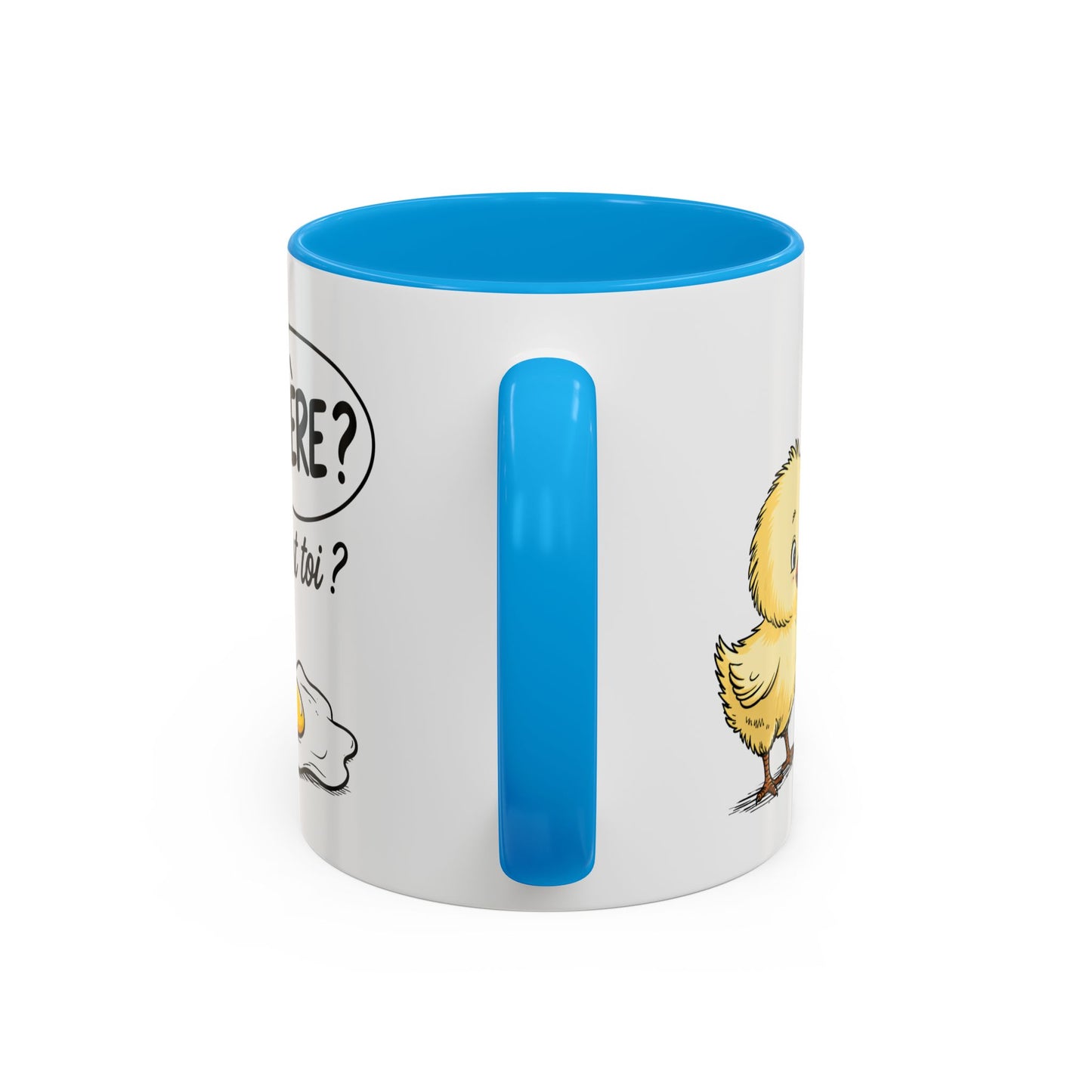 Mug Humour Poussin Œuf – Tasse Blague Frère C’est Toi – Cadeau Drôle Fun Original – Céramique 325ml Noir Bleu Rouge