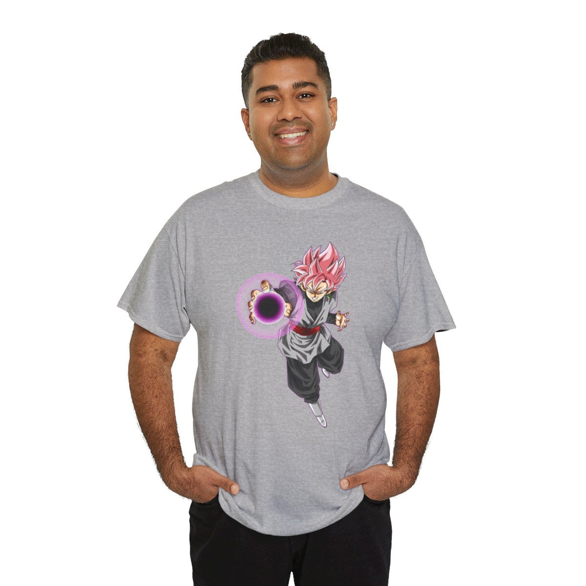 Tee shirt Black Goku rosé Unisex Homme/Femme