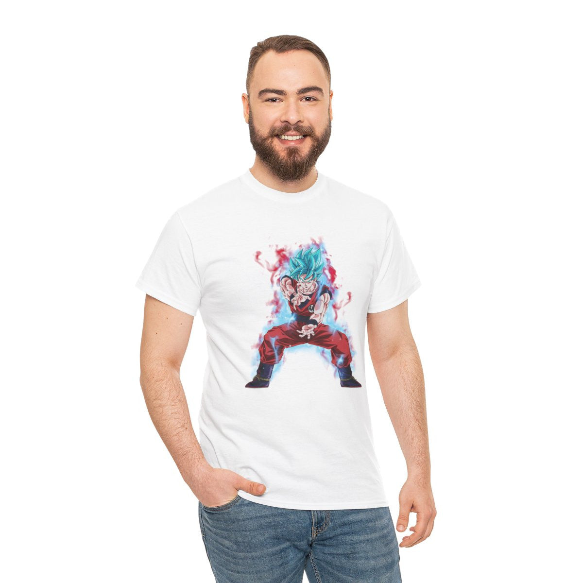 Tee shirt Unisex Goku blue kaioken Homme/Femme