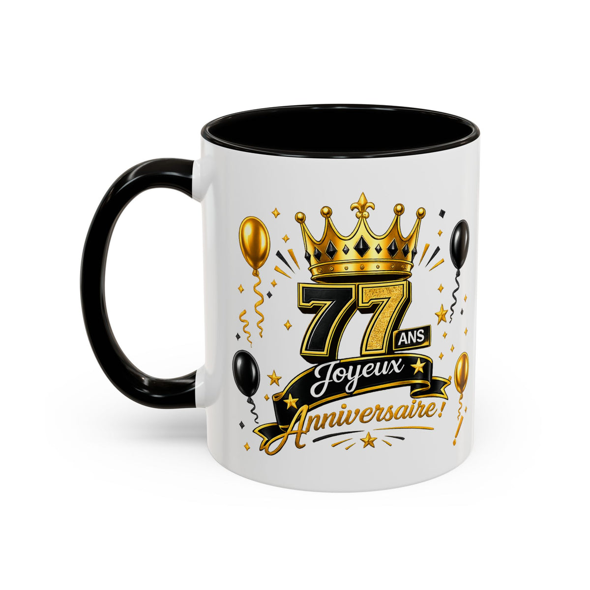 Mug Joyeux 77 Ans – Tasse Anniversaire 77 Ans – Cadeau Original pour Femme Homme – Idée Cadeau 77e Anniversaire