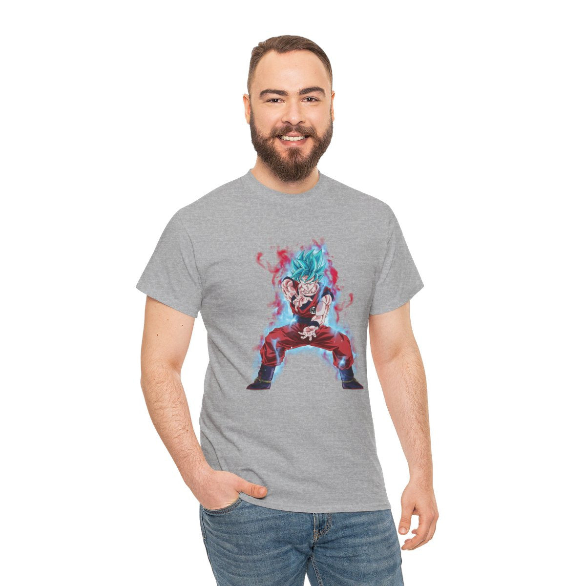 Tee shirt Unisex Goku blue kaioken Homme/Femme