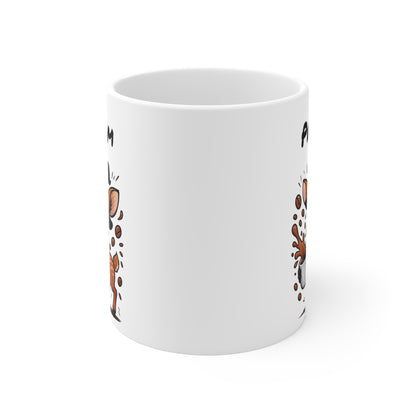 Tasse Personnalisable Faon Sorcier Café – Mug Prénom Halloween Mignon 325ml – Cadeau Original Animaux